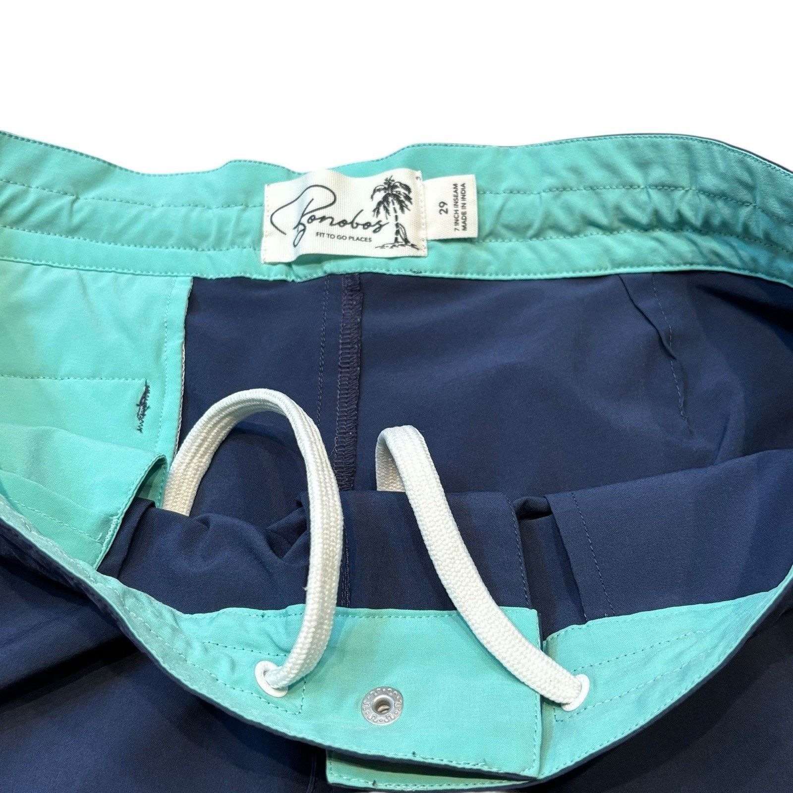 Bonobos Bonobos Riviera Board Shorts Unlined Blue Drawstring 29x7 Size US 30 / EU 46 - 3 Thumbnail