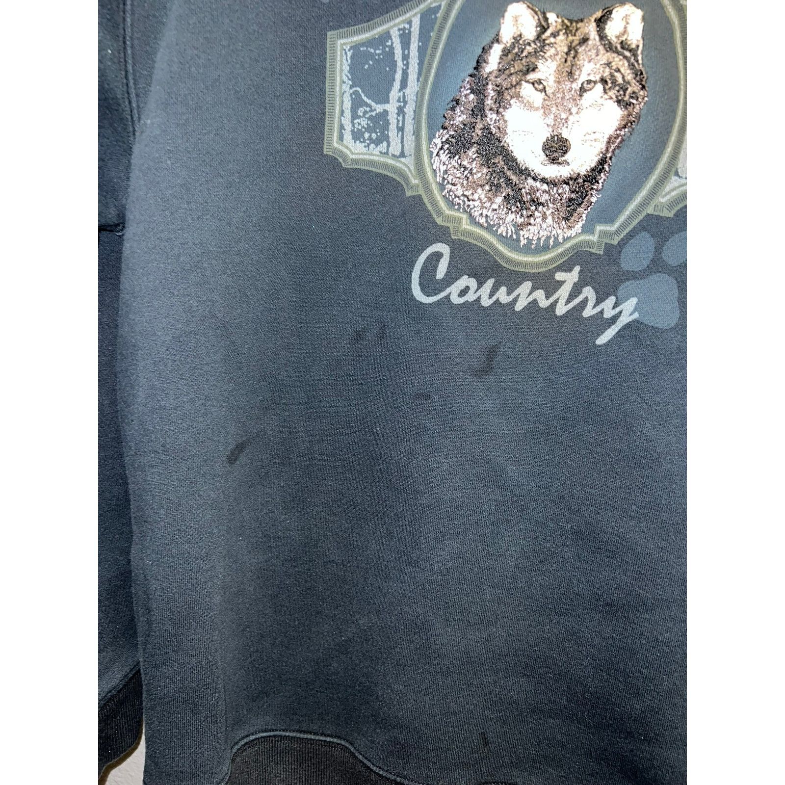 Croft & Barrow Vintage Wolf Sweatshirt Timber Country Crewneck Stained M Size US M / EU 48-50 / 2 - 5 Thumbnail