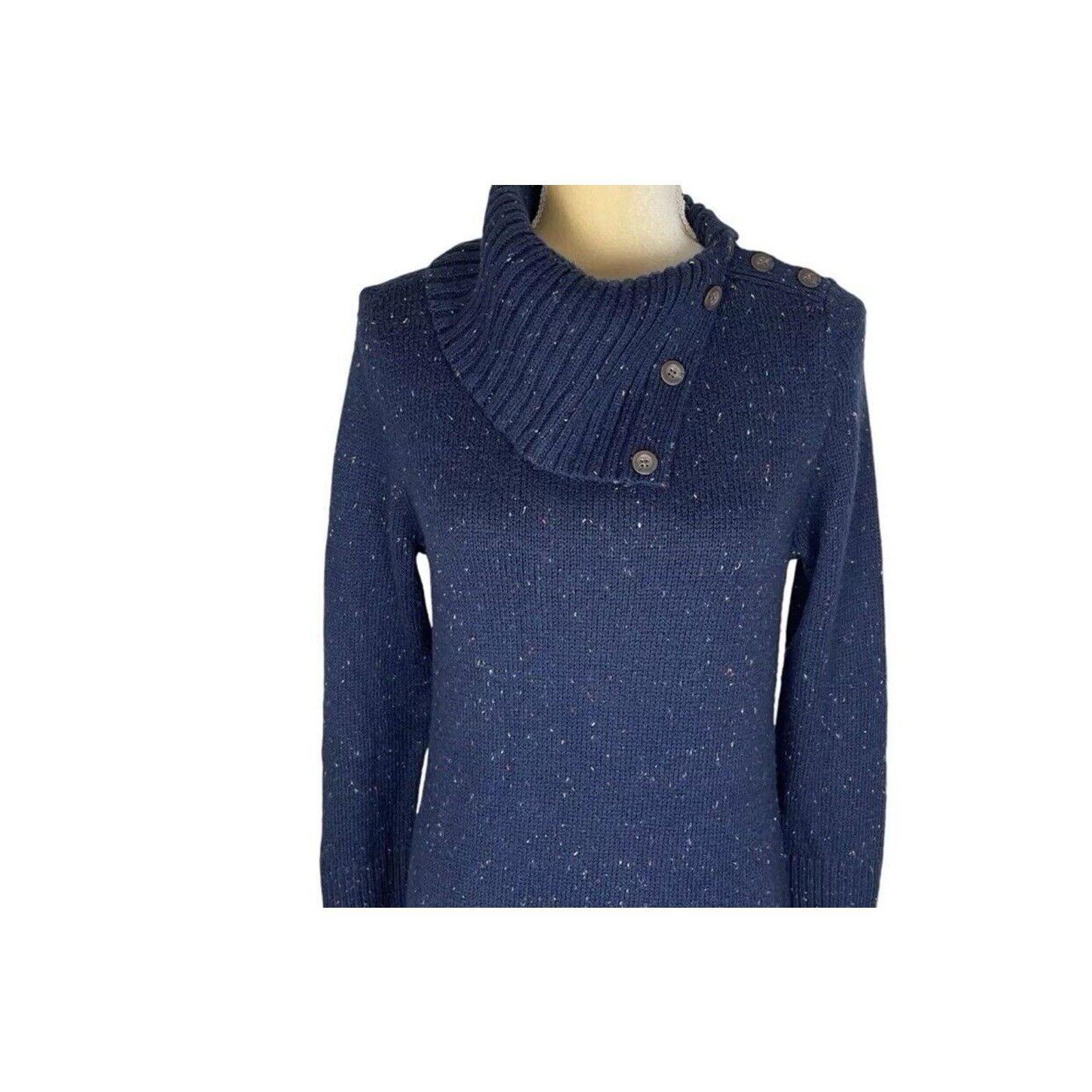 The Unbranded Brand NWT Talbots Knit Split Neck Long Sleeve Midi Sweater Dress Size S / US 4 / IT 40 - 5 Thumbnail