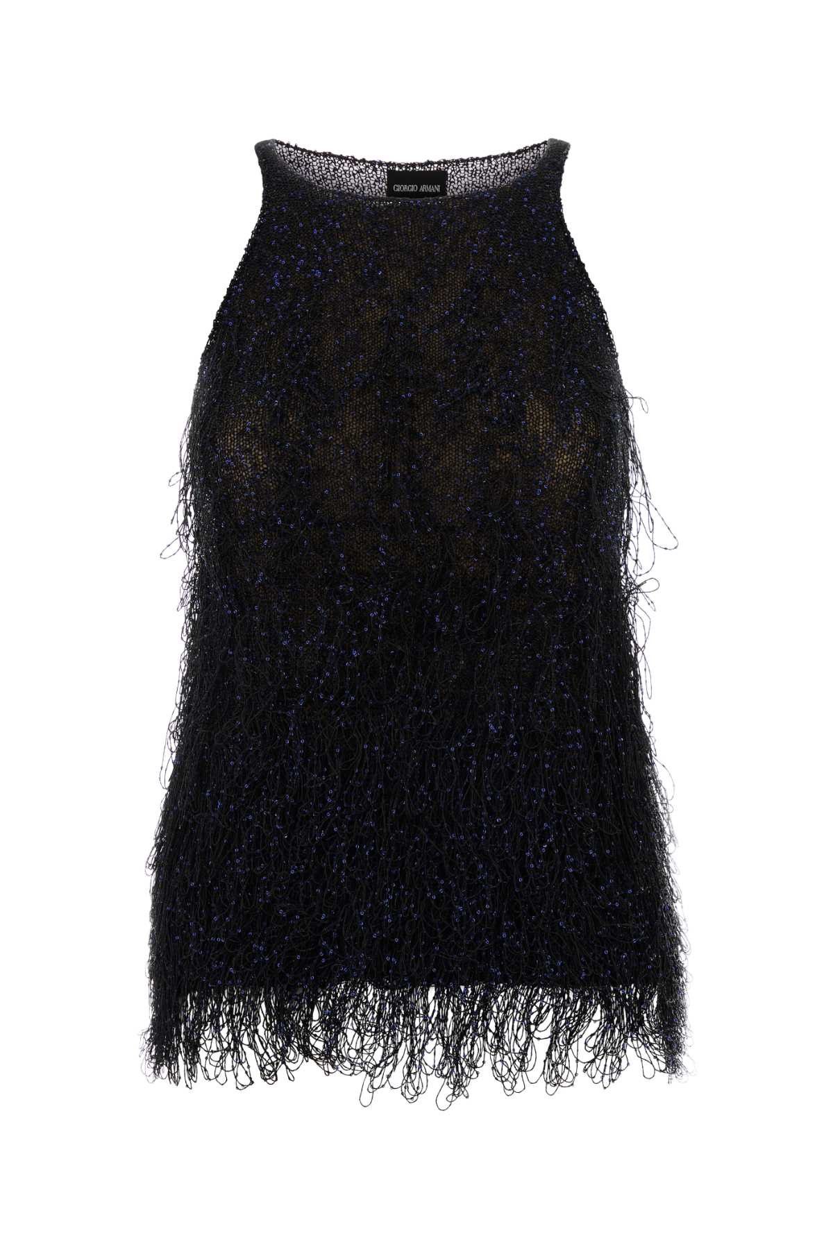 Giorgio Armani Embellished Nylon Bend Top Size S / US 4 / IT 40 - 1 Thumbnail