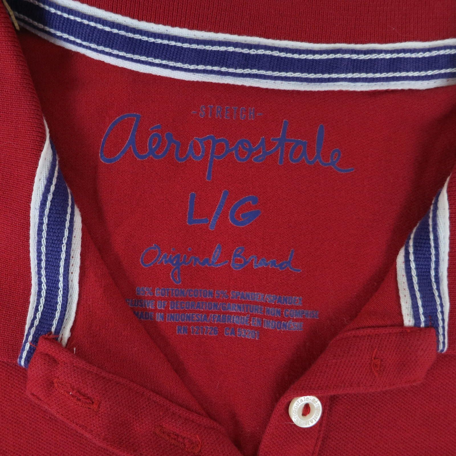 Aeropostale Aeropostale Red Stretch Polo Shirt Women's Large Size L / US 10 / IT 46 - 3 Thumbnail