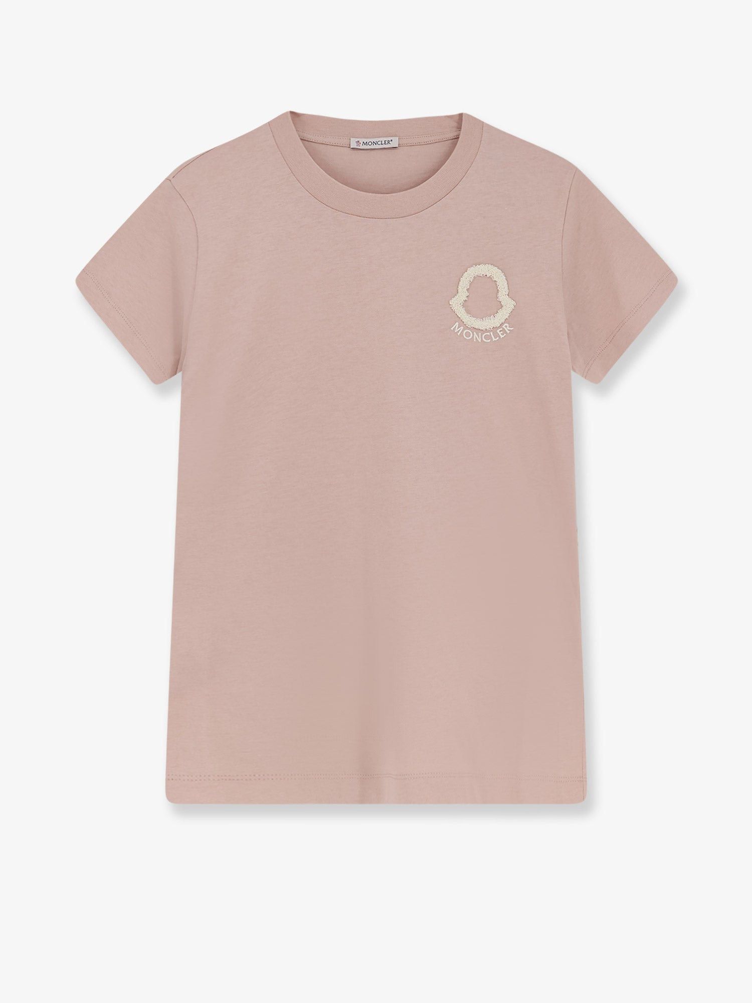 Moncler Cotton T-Shirt With Flocked Logo On The Front Size S / US 4 / IT 40 - 1 Thumbnail