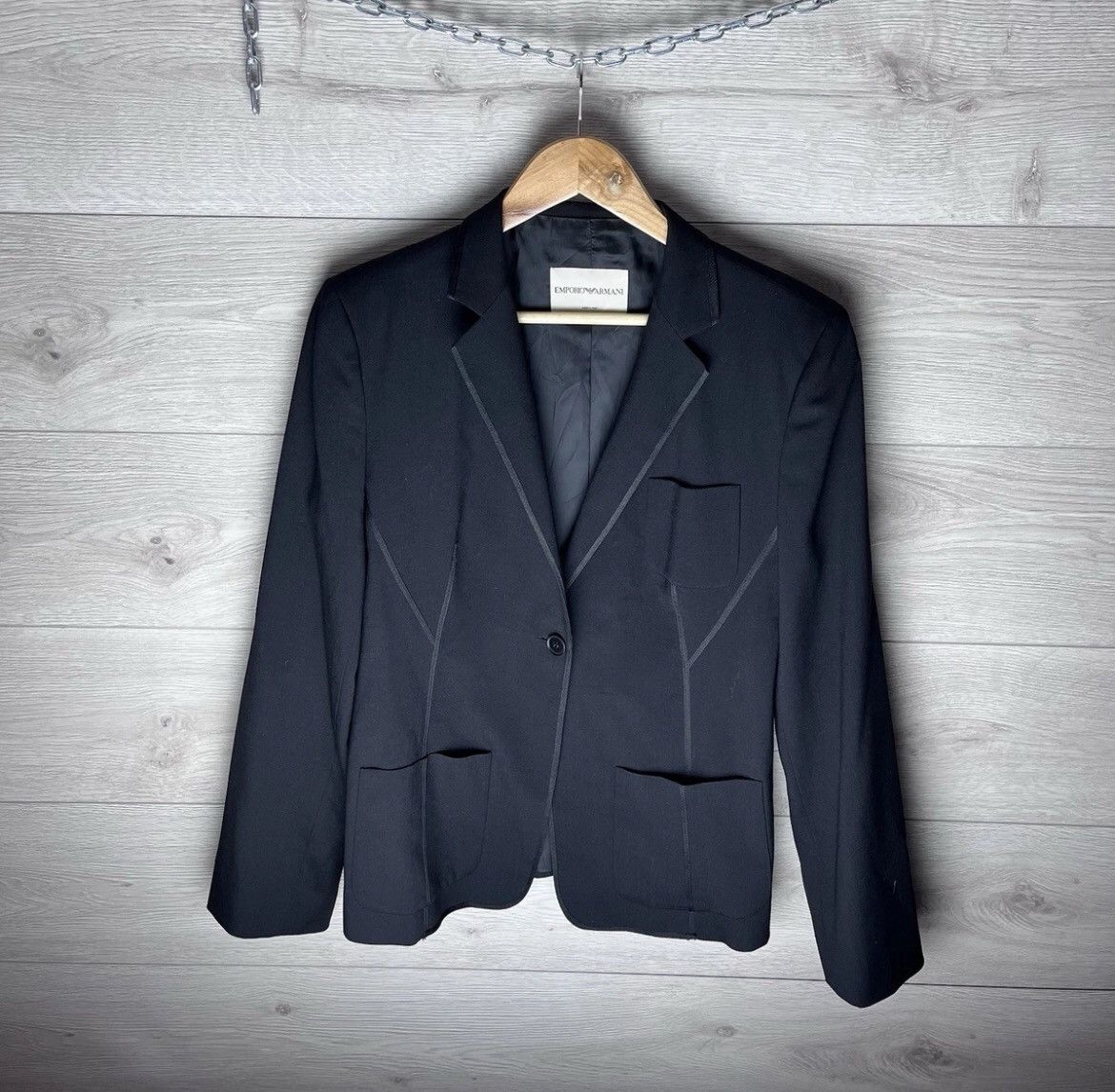 Emporio Armani WOMENS BLAZER EMPORIO ARMANi MADE IN ITALYI Size L / US 10 / IT 46 - 1 Thumbnail