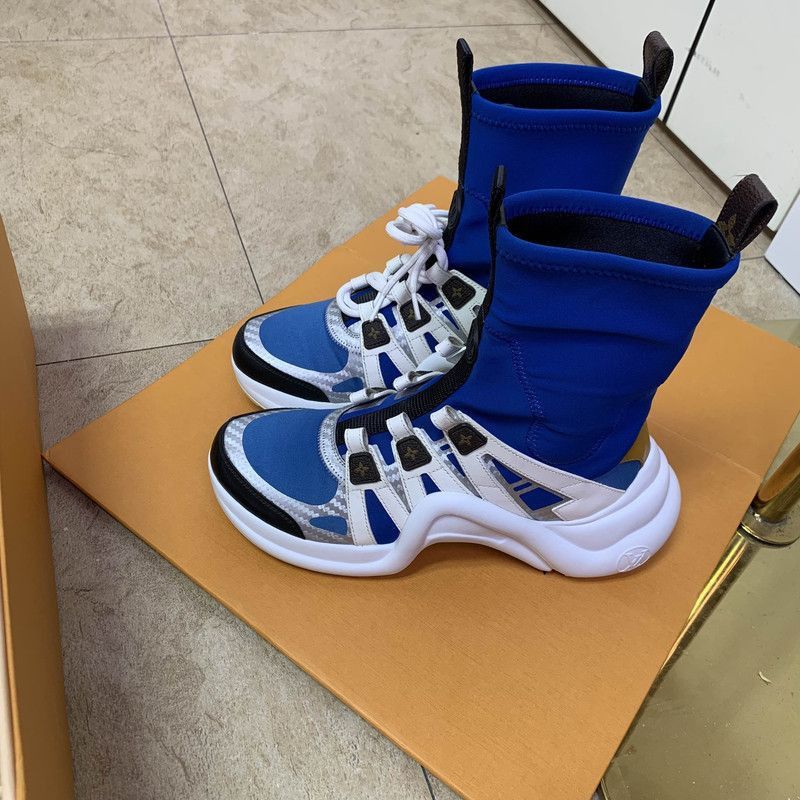 Louis Vuitton Blue and White Sneakers -
