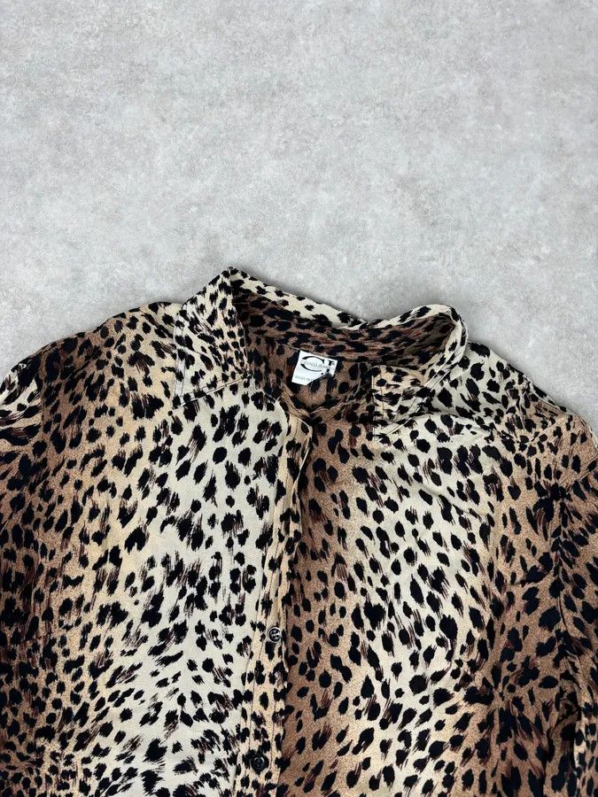 Roberto Cavalli 2000s Cavalli Leopard Print Shirt Size M / US 6-8 / IT 42-44 - 4 Thumbnail