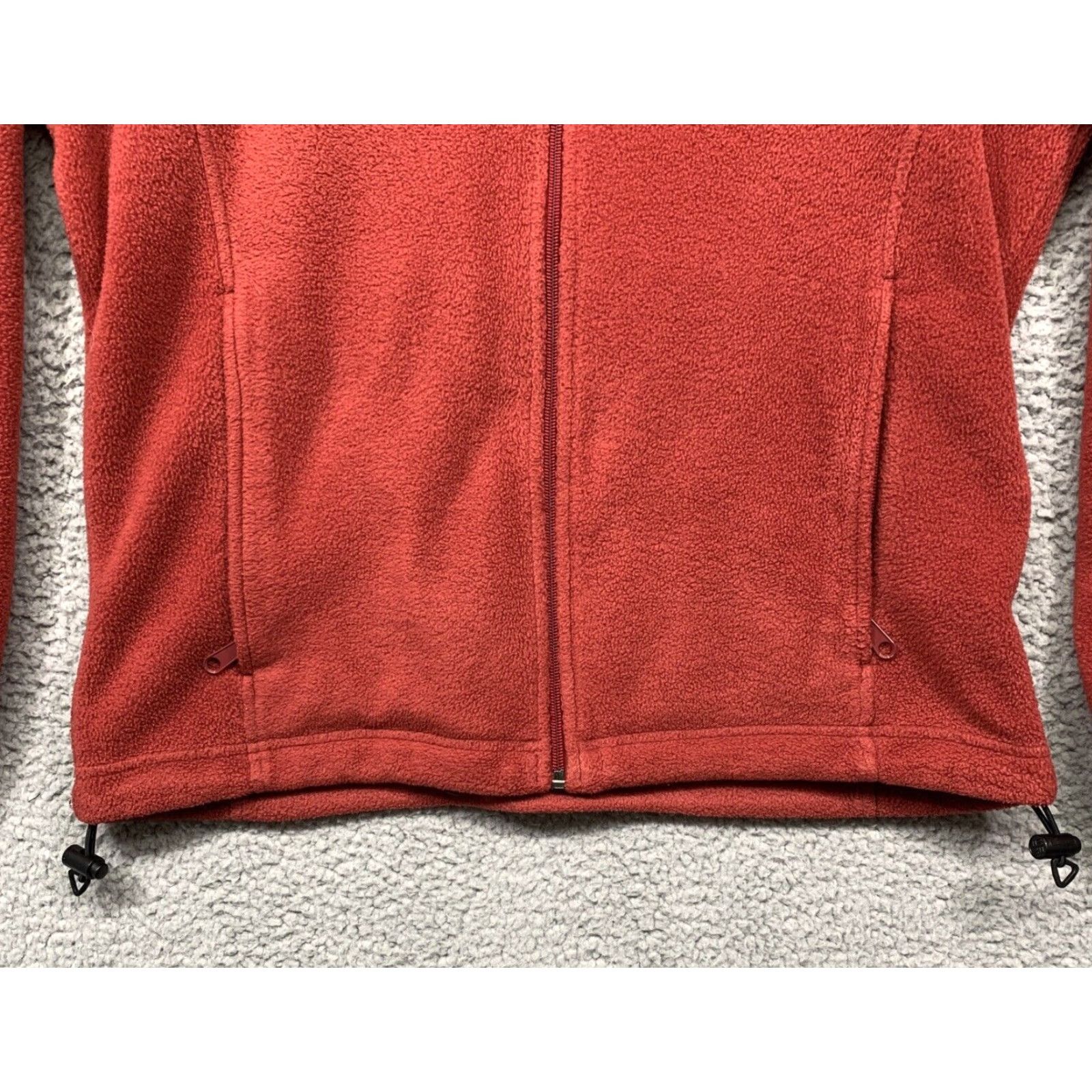 Vintage Columbia Fleece Jacket Womens Full Zip M Orange/Red Zip Pockets Side Pull Cords Size M / US 6-8 / IT 42-44 - 3 Thumbnail
