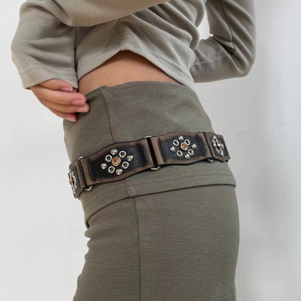 Japanese Brand Rare Y2K Black Chunky Oversized Buckle Boho Belt Size ONE SIZE - 3 Thumbnail