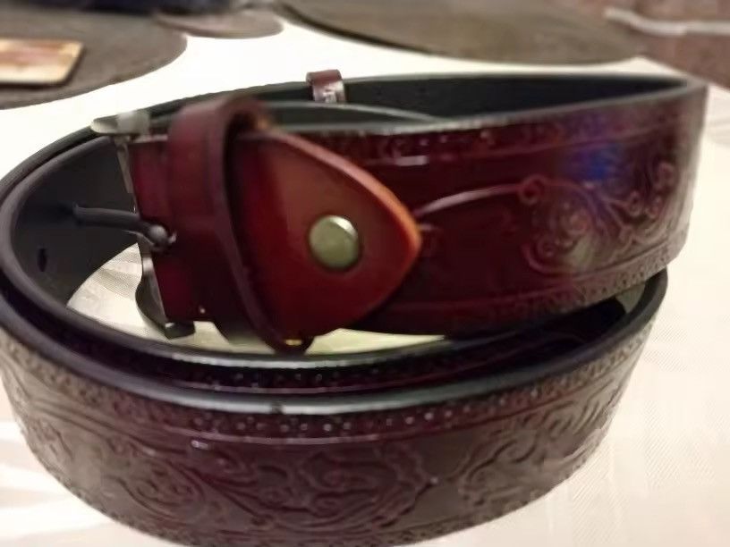 Other Vintage red japanese wave floral belt 110cm Size 30 - 6 Thumbnail