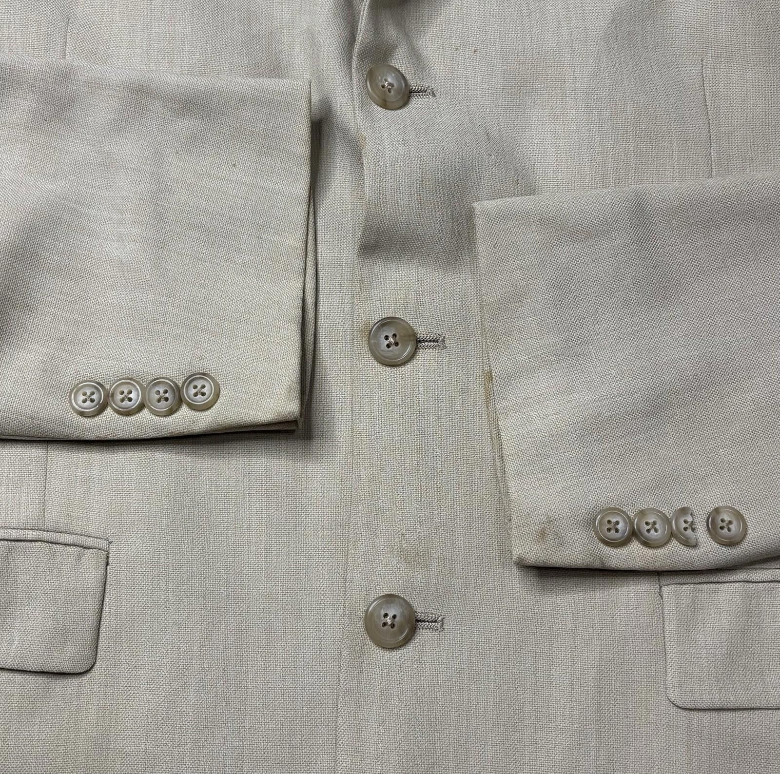 Burberry Burberry Blazer Jacket Mens 40L Beige Wool Sports Jacket Size 40L - 6 Thumbnail
