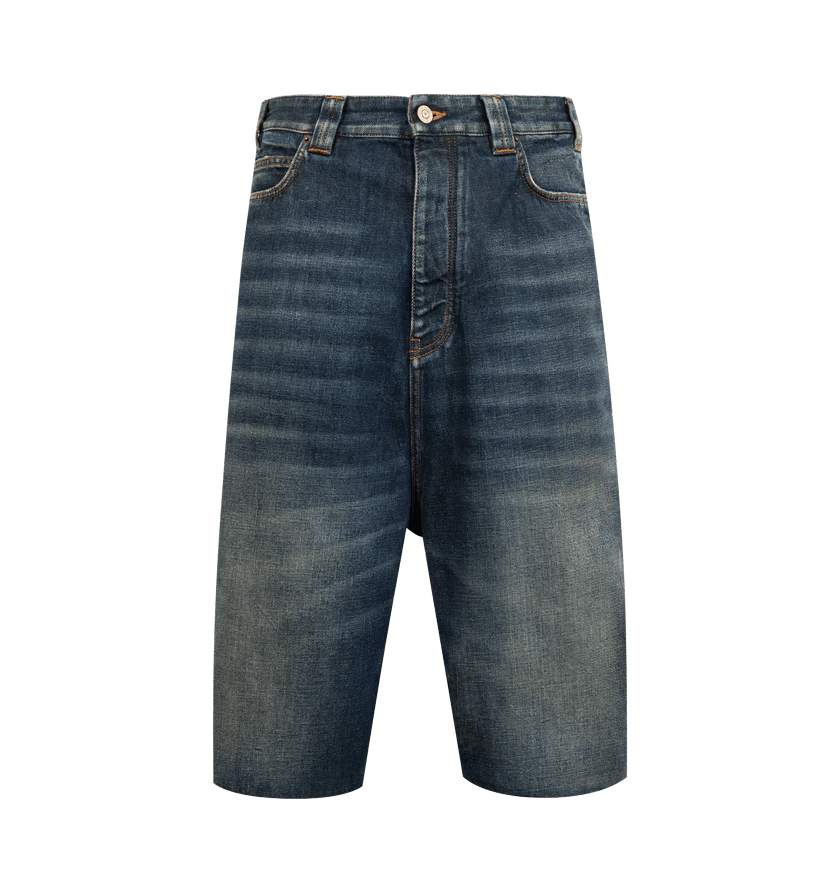 Balenciaga o1h1sh11225 Denim Shorts in Dark Blue Size US 32 / EU 48 - 1 Thumbnail