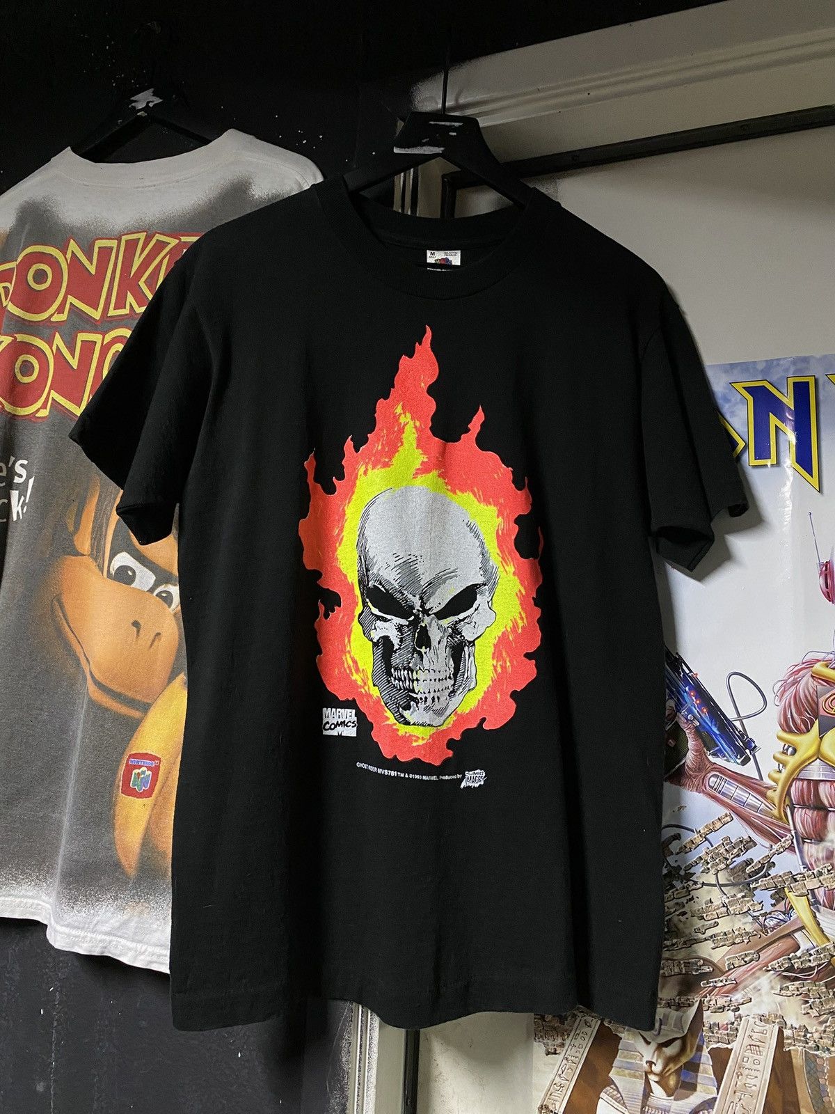 Vintage Vintage 90’s Ghost Rider T-Shirt Vtg Marvel Comics Tee Med Size US M / EU 48-50 / 2 - 5 Thumbnail