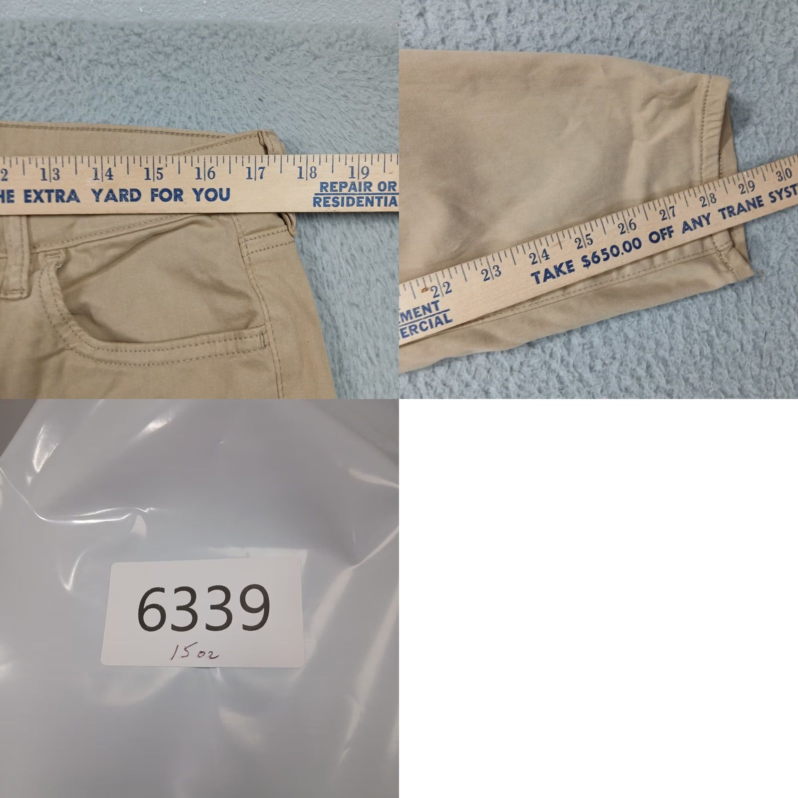 Vintage American Eagle Next Level Stretch Pants Women's 16 Regular Khaki Tan Size 38" / US 16 / IT 52 - 8 Thumbnail