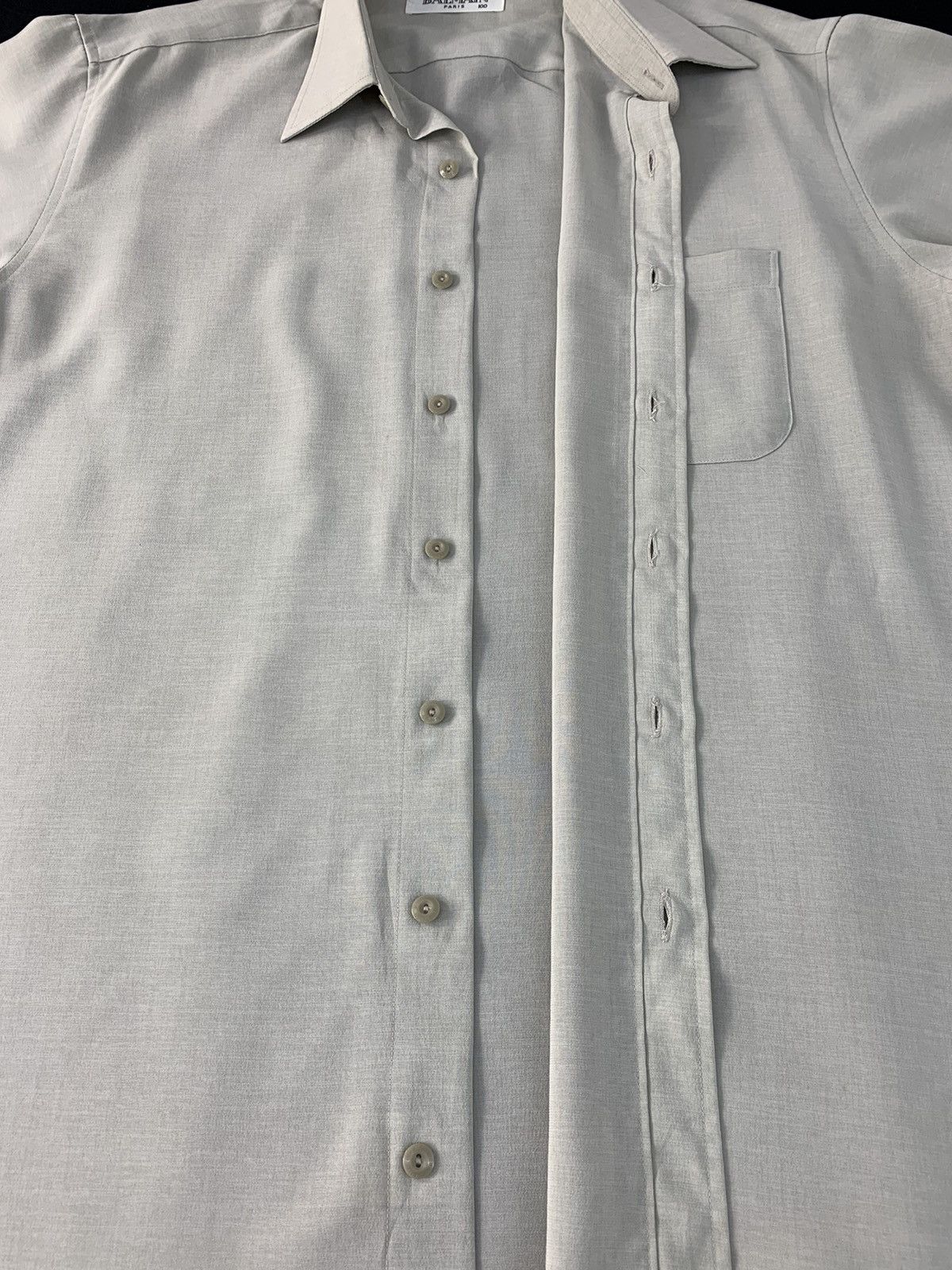 Balmain Hype Balmain Paris Simple Button Up Shirt Office Wear Design Size US XL / EU 56 / 4 - 8 Thumbnail