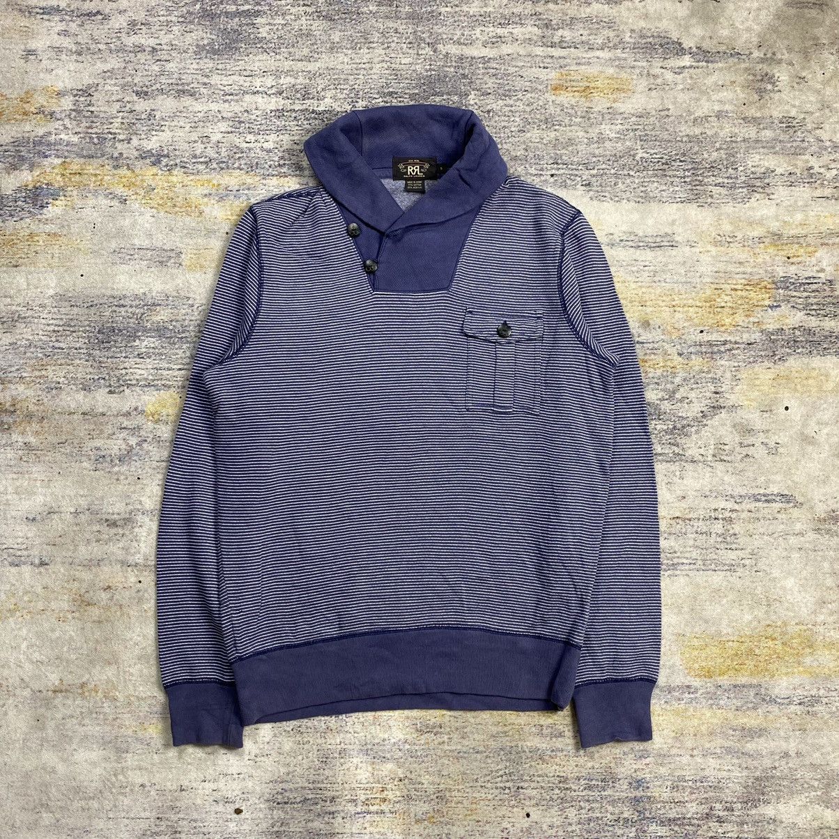 RRL Ralph Lauren × Vintage vintage 90s Rrl raph lauren shawl collar sweatshirt Size US S / EU 44-46 / 1 - 1 Thumbnail