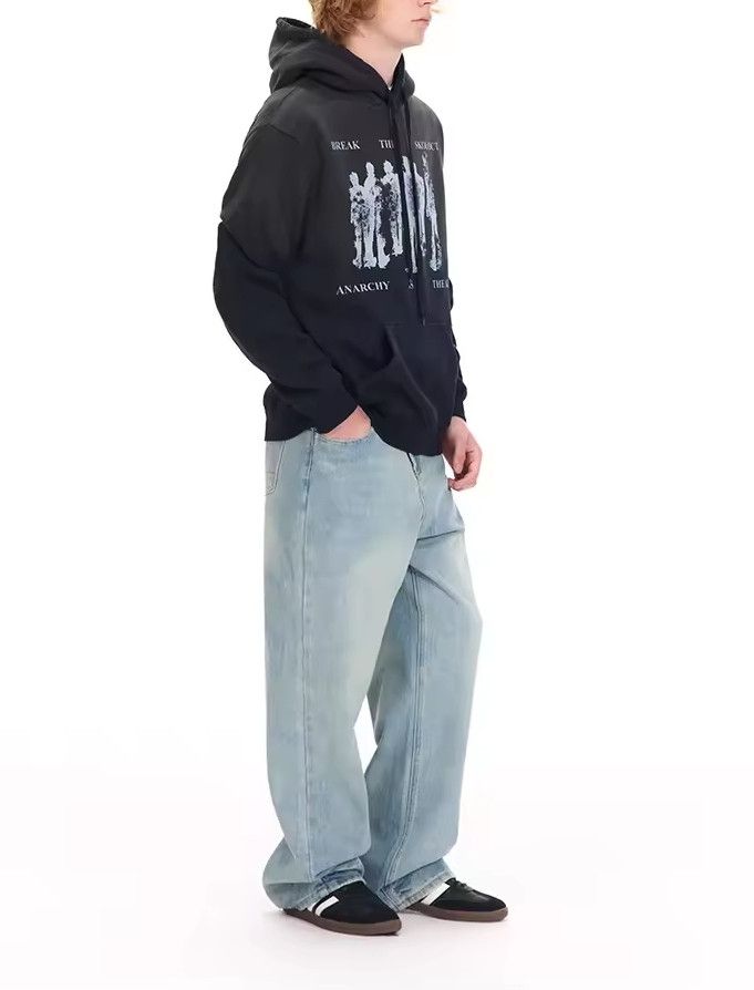 Vintage Spray Gradient Fade Hoodie Y2K Vibe Hype Sweater Tee Winter Size US L / EU 52-54 / 3 - 8 Thumbnail