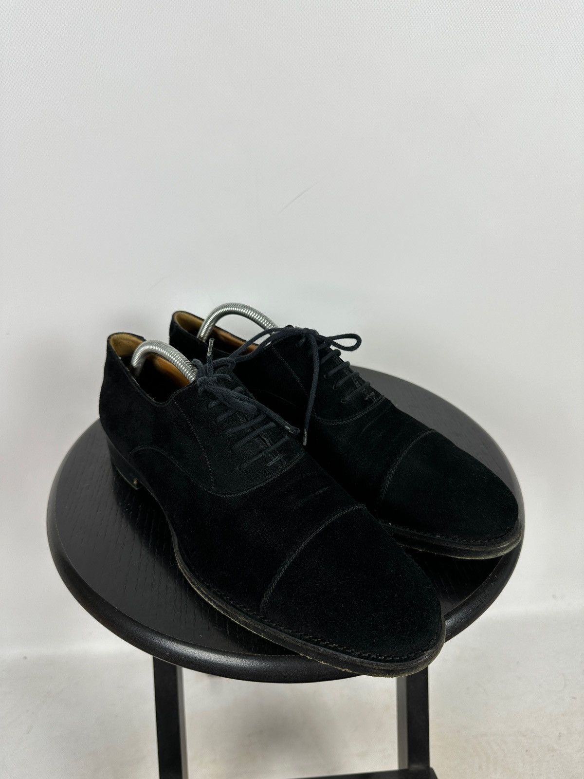 Gucci Gucci Black Suede Leather Oxford Dress Shoes Size US 9 / EU 42 - 7 Thumbnail