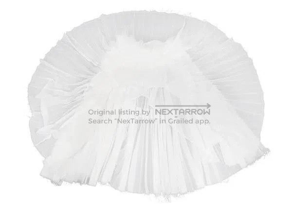 Comme des Garcons Comme des Garcons size S White Retro Mesh Design Skirt Size 23" - 4 Thumbnail