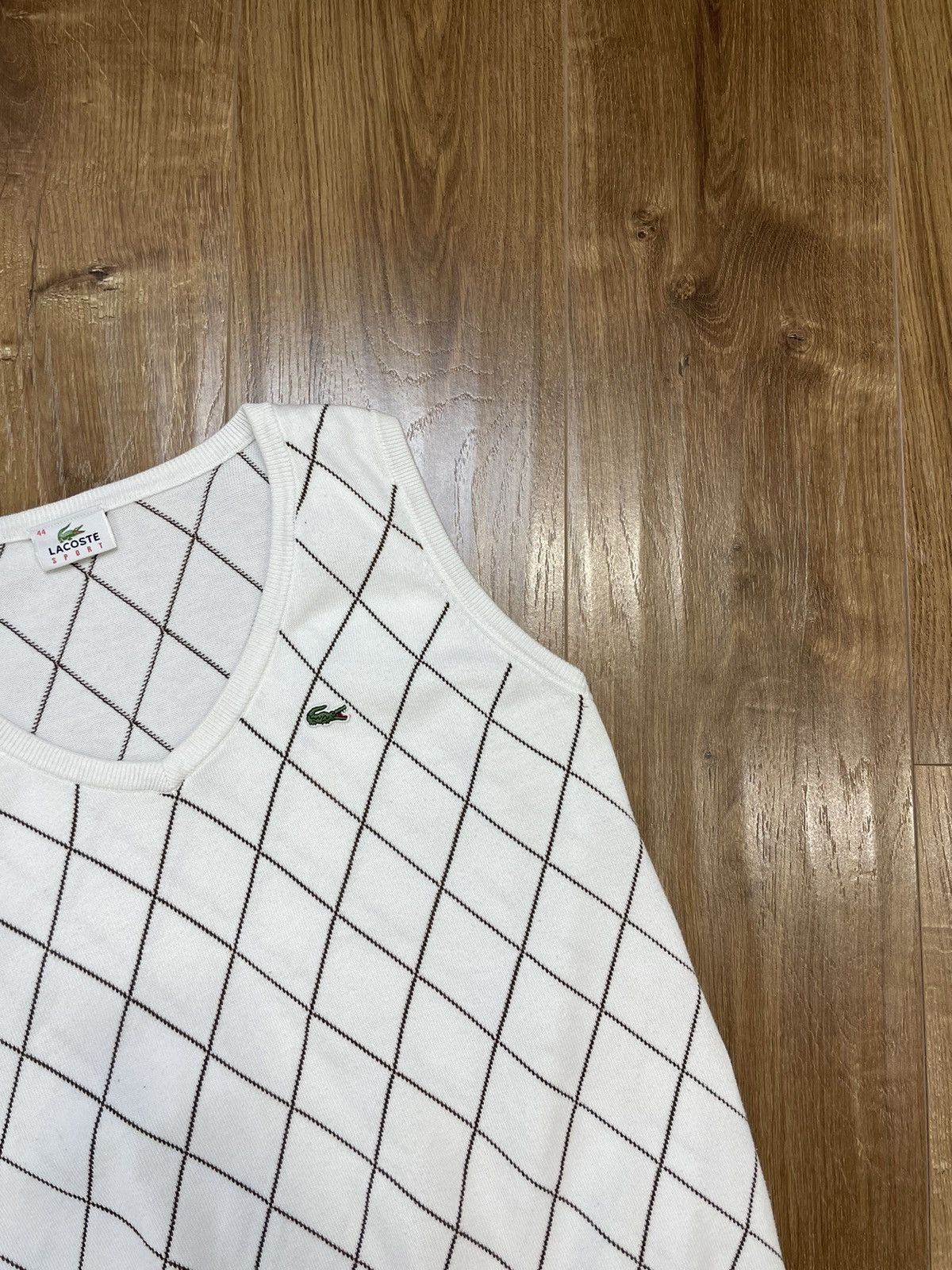Lacoste × Vintage Vintage Lacoste White Sweater Vest Y2K 90’s Size US S / EU 44-46 / 1 - 4 Thumbnail