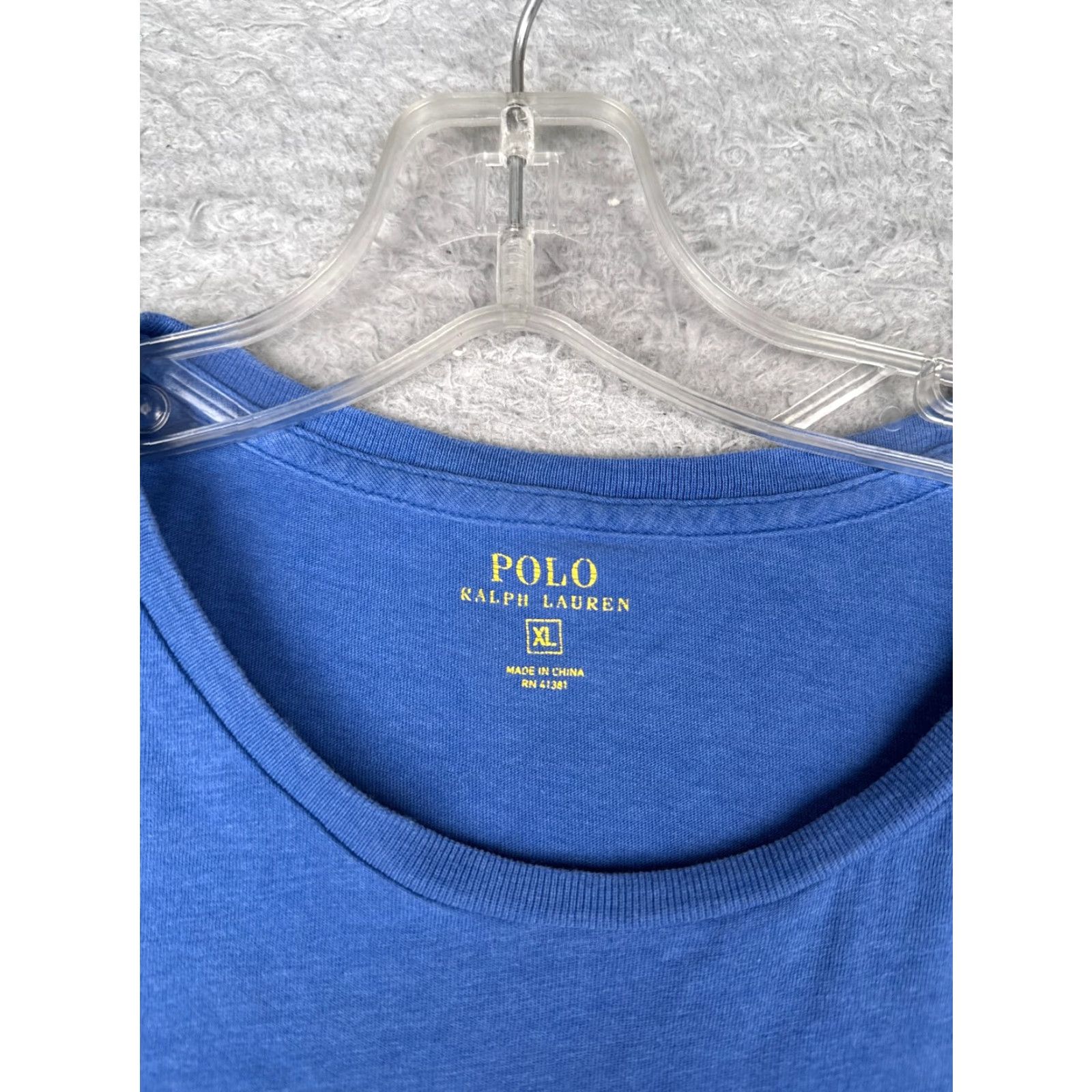 Ralph Lauren Polo Ralph Lauren Shirt Adult XL Blue Crew Neck 100% Cotton Pocket Logo T-Shirt Men’s Wear All Seasons Size US XL / EU 56 / 4 - 7 Thumbnail