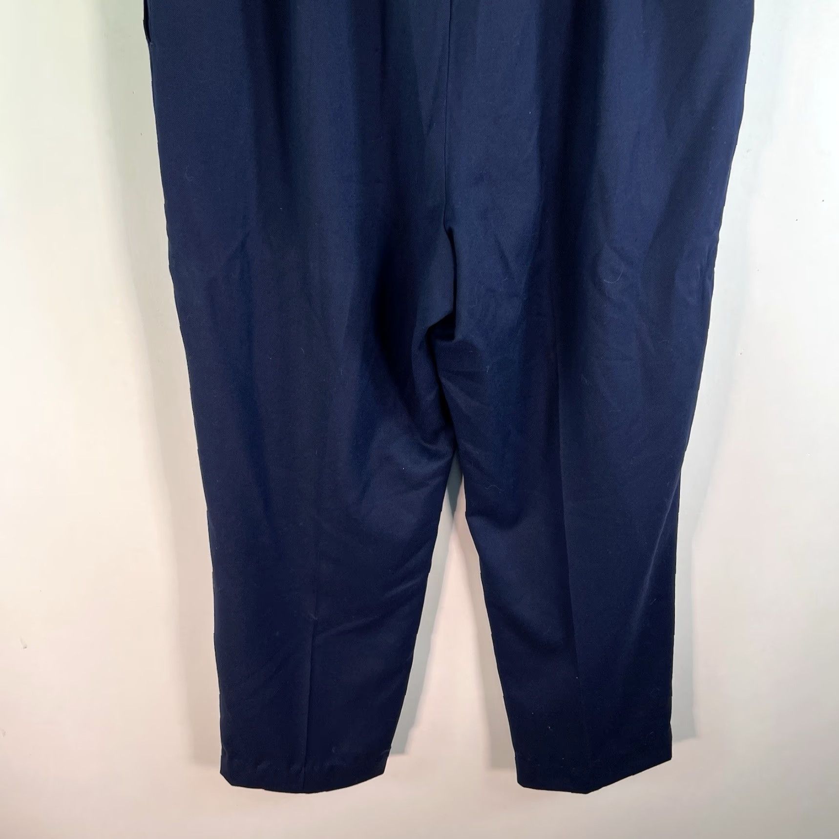 Pendleton VINTAGE Pendleton Wool Pants Womens Size 16W Blue Dress Trousers High Rise Straight Fit Elastic Waist Formal Night Out Size 38" / US 16 / IT 52 - 7 Thumbnail
