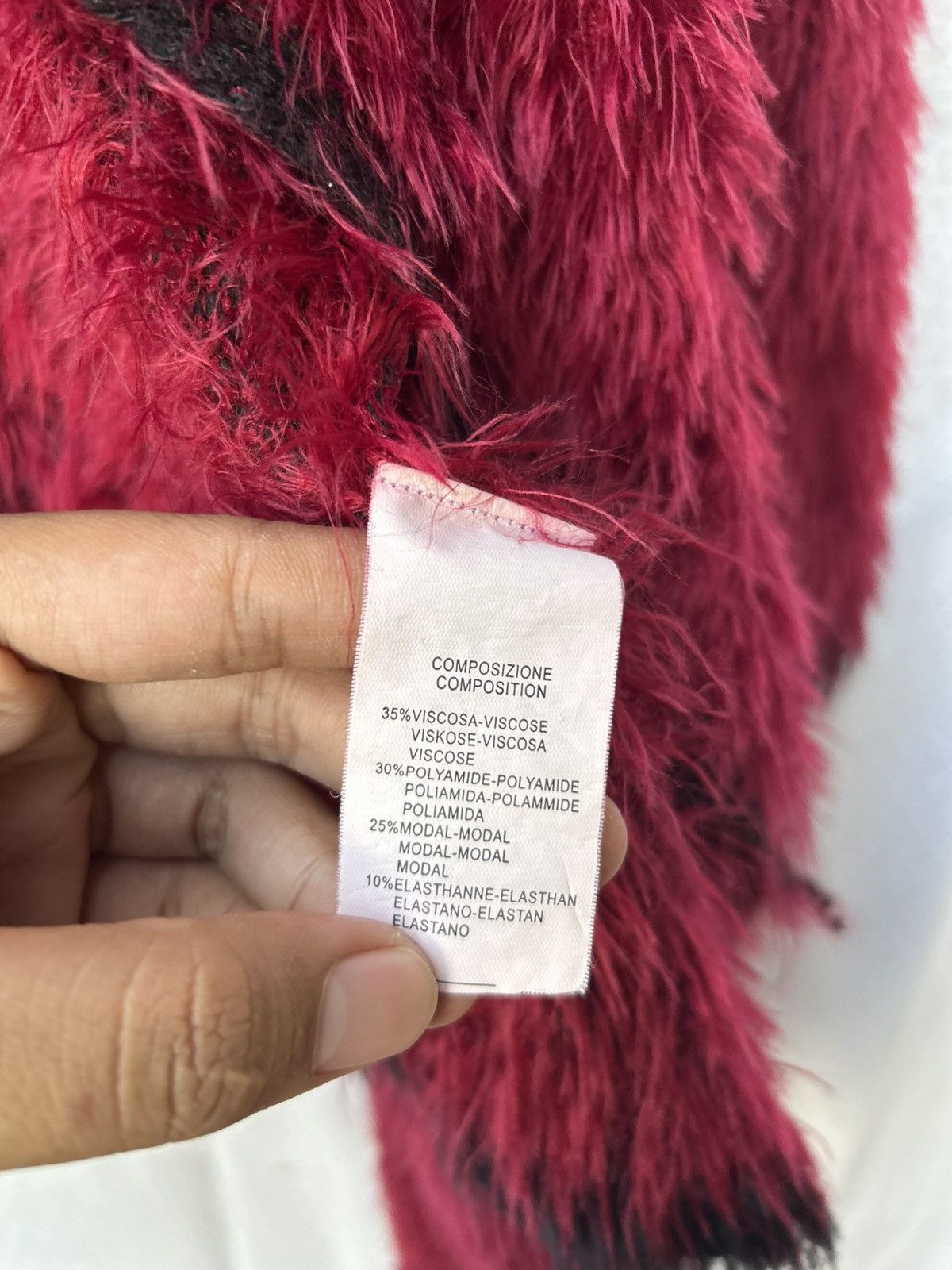 If Six Was Nine × Japanese Brand × Le Grande Bleu (L.G.B.) Assymetric Fuzzy Mohair Cardigan Evis Knit Styled Size US M / EU 48-50 / 2 - 10 Thumbnail