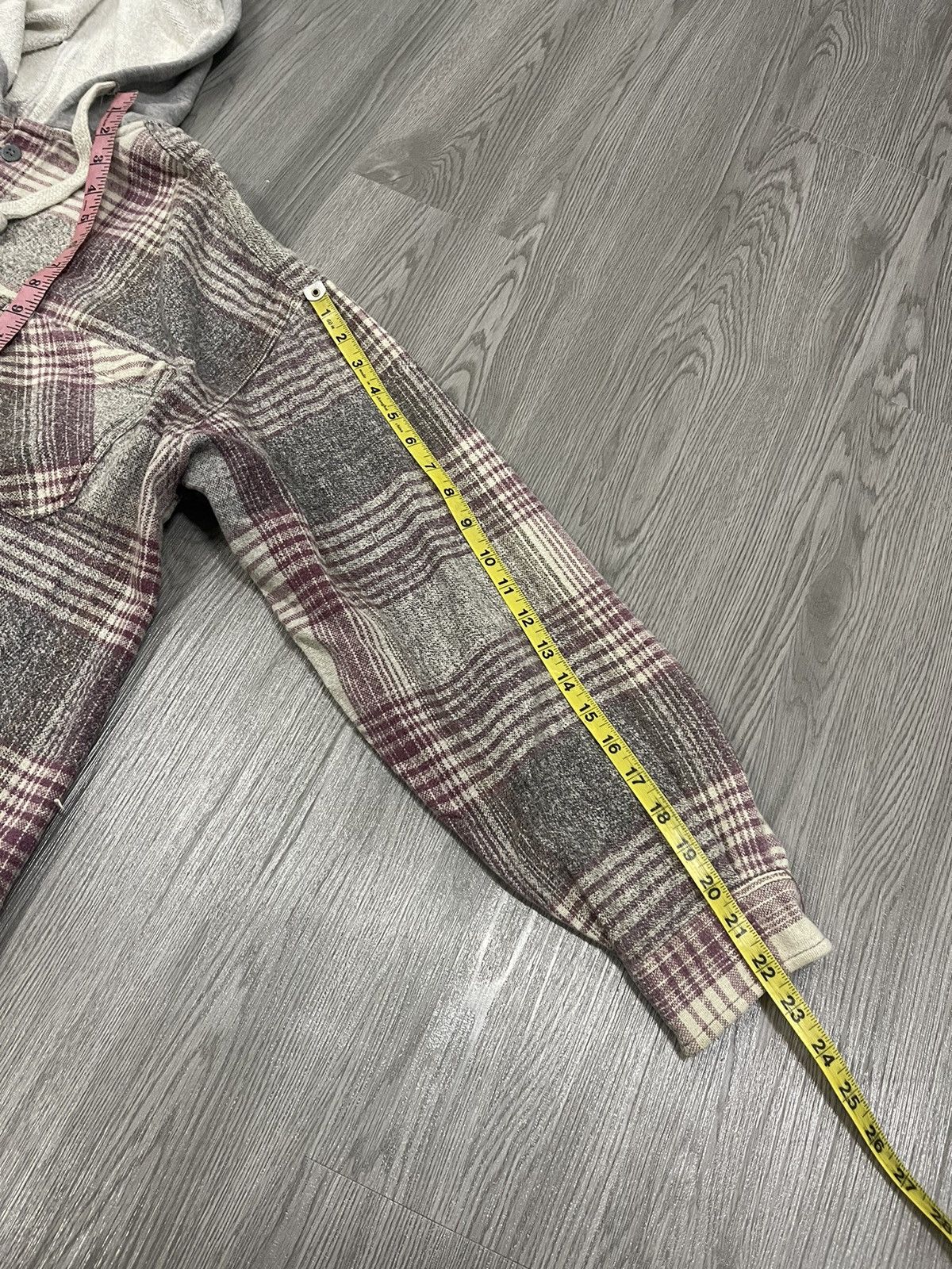 Quiksilver Quiksilver Saltwater denim plaid oversized hooded flannel Size US M / EU 48-50 / 2 - 12 Thumbnail