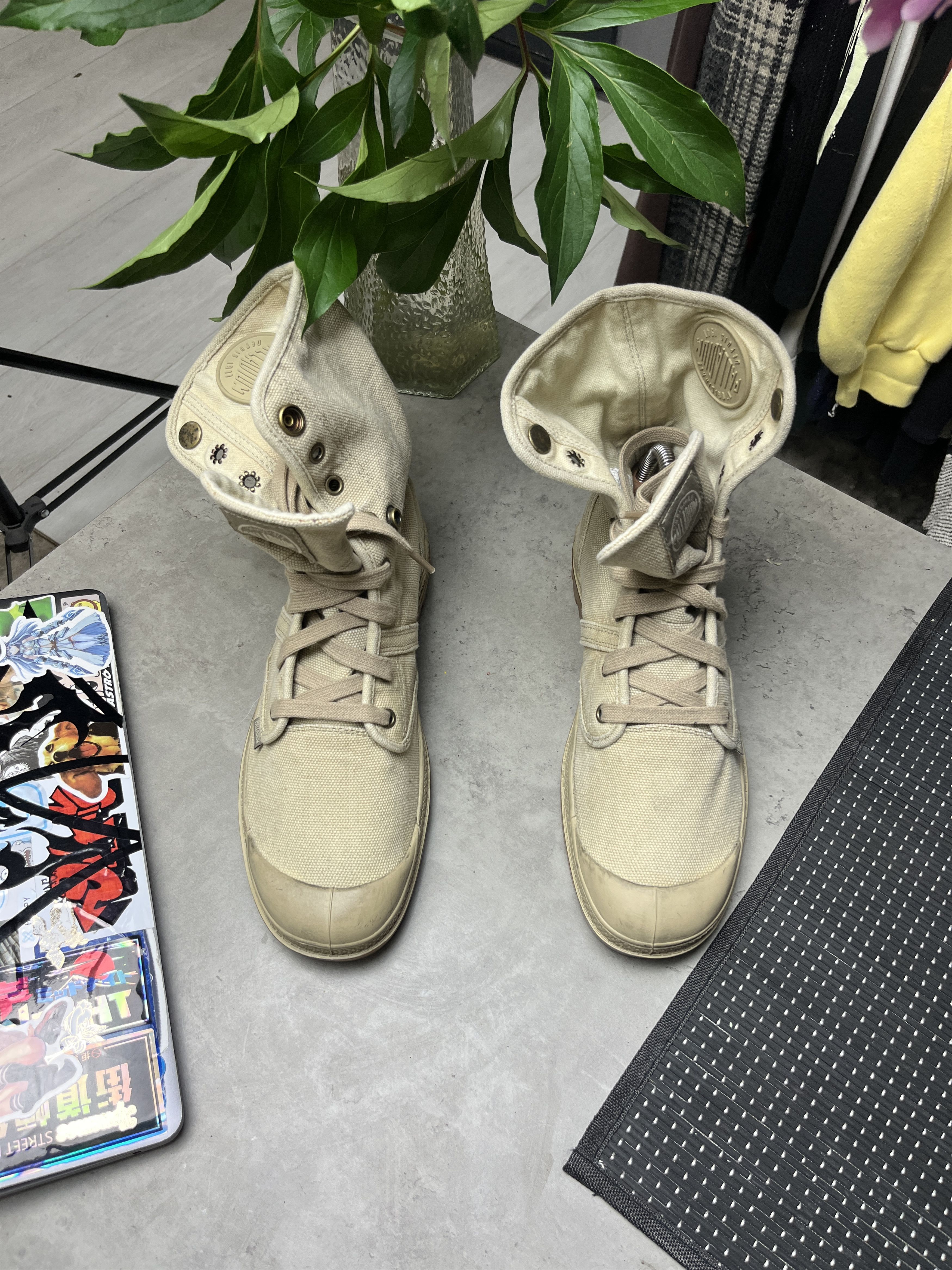 Other PALLADIUM PAMPA HI CANVAS BEIGE BOOTS - 5104 Size US 8 / EU 41 - 3 Thumbnail