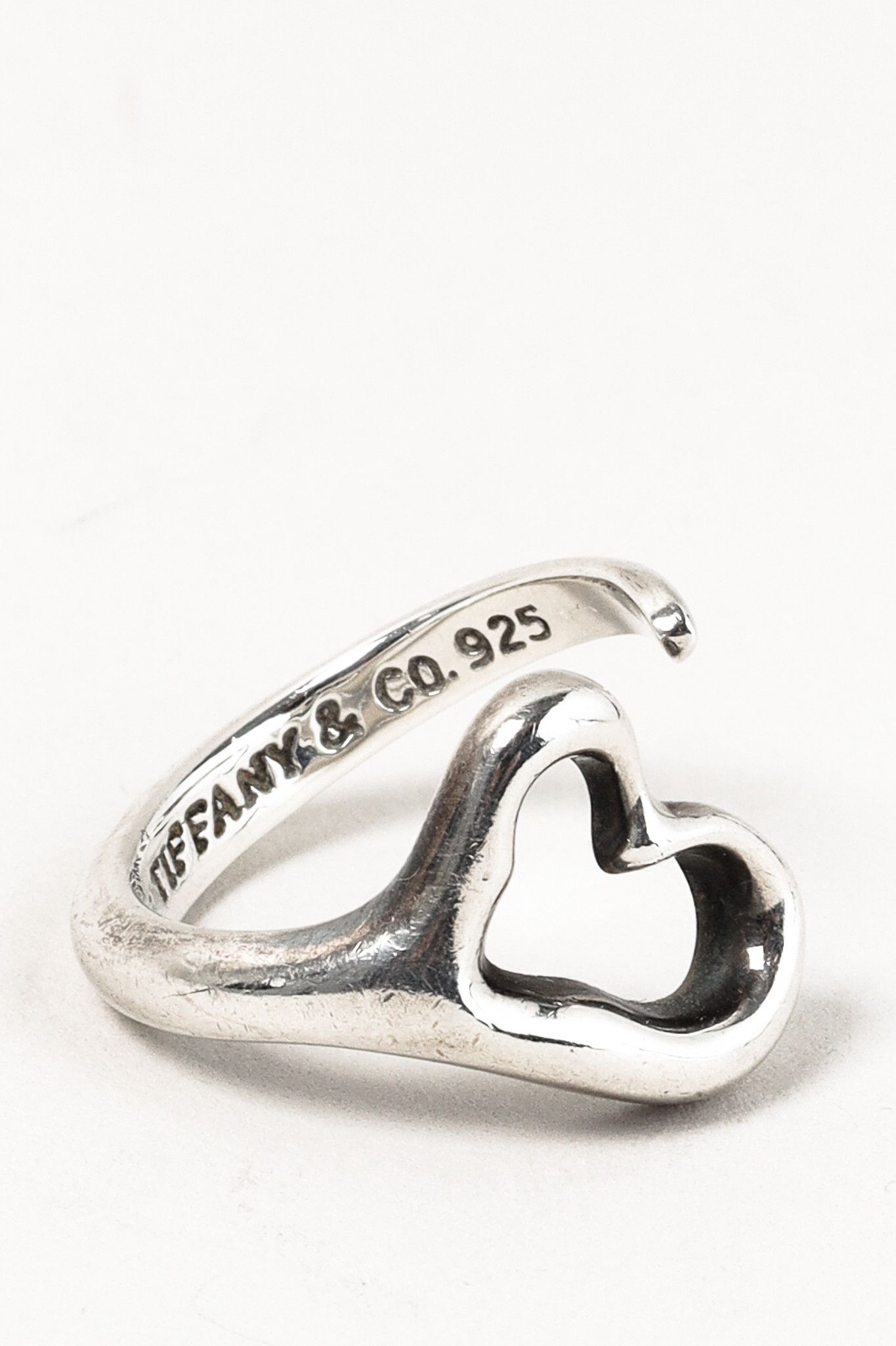 Tiffany & Co. Tiffany & Co. Elsa Peretti Open Heart Sterling Silver Ring Size ONE SIZE - 3 Thumbnail