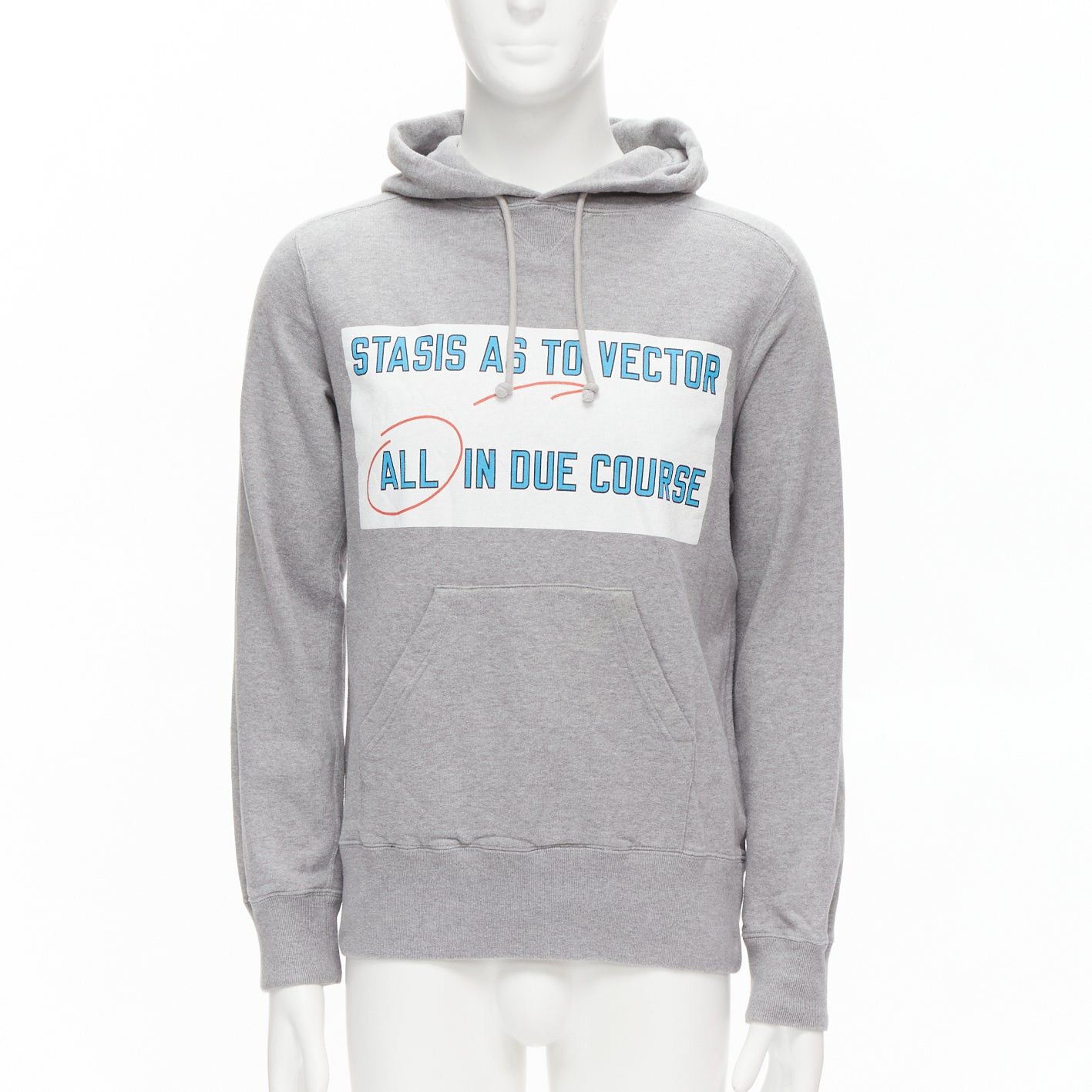 Sacai SACAI 2018 Stasis grey cotton slogan print hoodie sweatshirt JP1 S Size US S / EU 44-46 / 1 - 1 Thumbnail