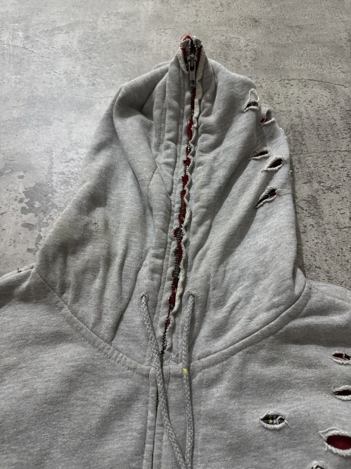 Japanese Brand DURALIUM DISTRESSED SHOOT DESIGN POEM GRUNGE HOODIE Size US M / EU 48-50 / 2 - 11 Thumbnail
