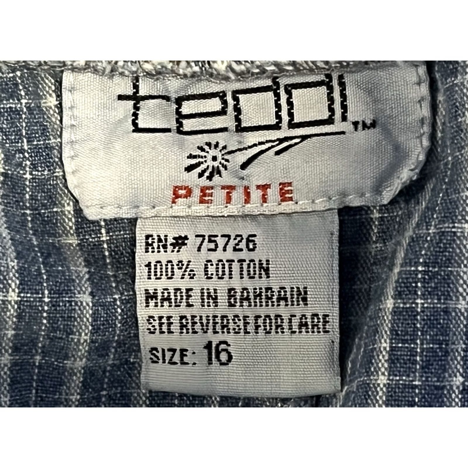 Vintage Teddi Pajama Pants Plaid Blue Women’s Size 16 Sleepwear Bottoms, Regular, Womens Size 38" / US 16 / IT 52 - 7 Thumbnail