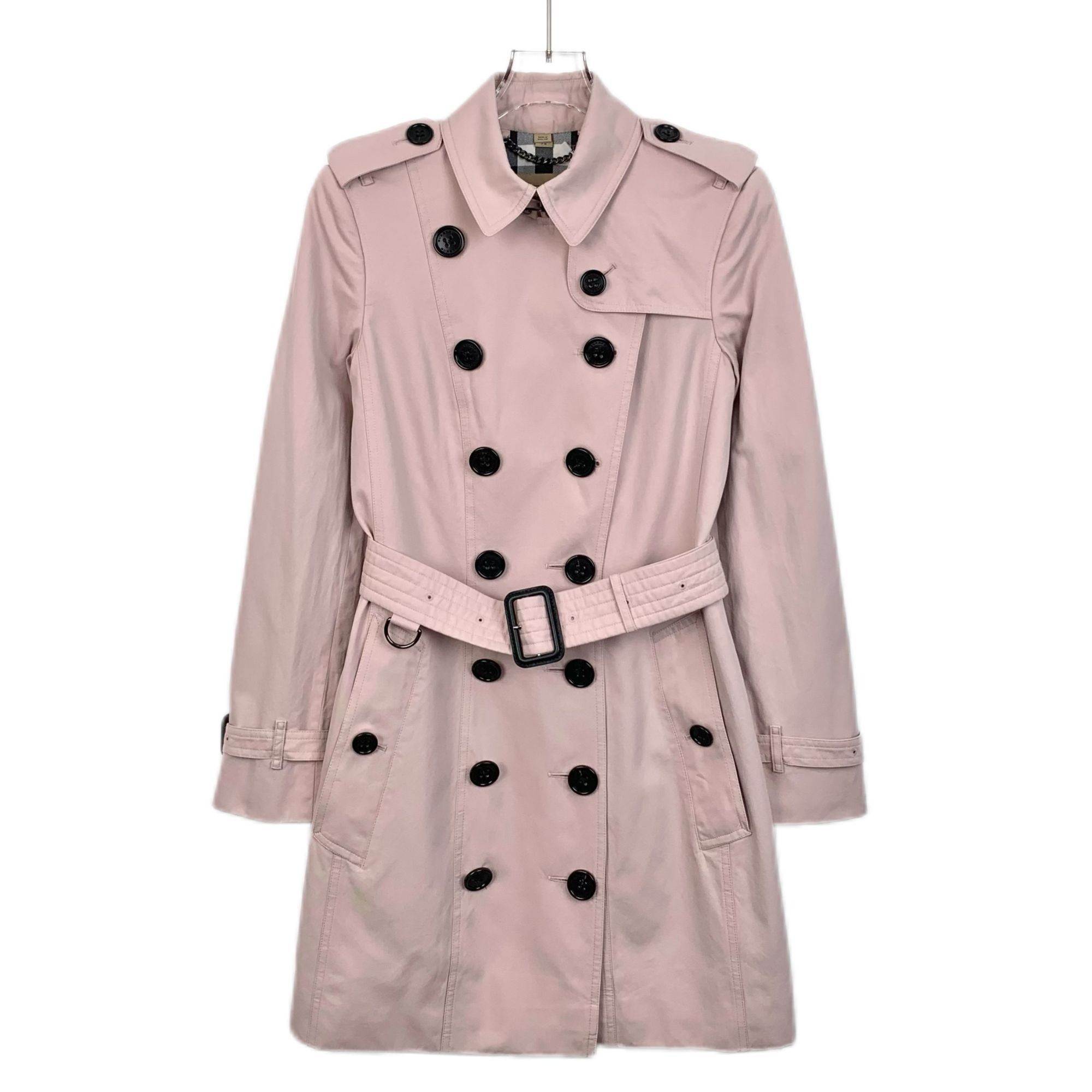 Burberry Burberry Light Purple Cotton Double-Breasted Belted Trench C Size XS / US 0-2 / IT 36-38 - 1 Thumbnail