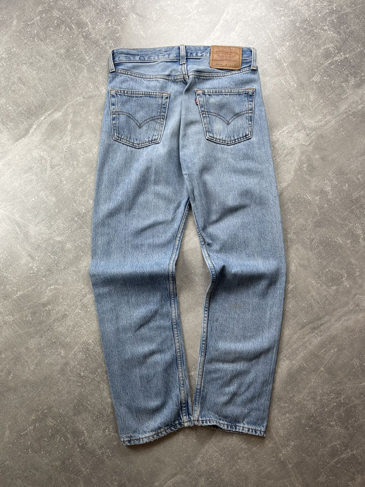 Levi's × Vintage Vintage Levis 501xx Light Blue Jeans Size US 31 - 2 Thumbnail