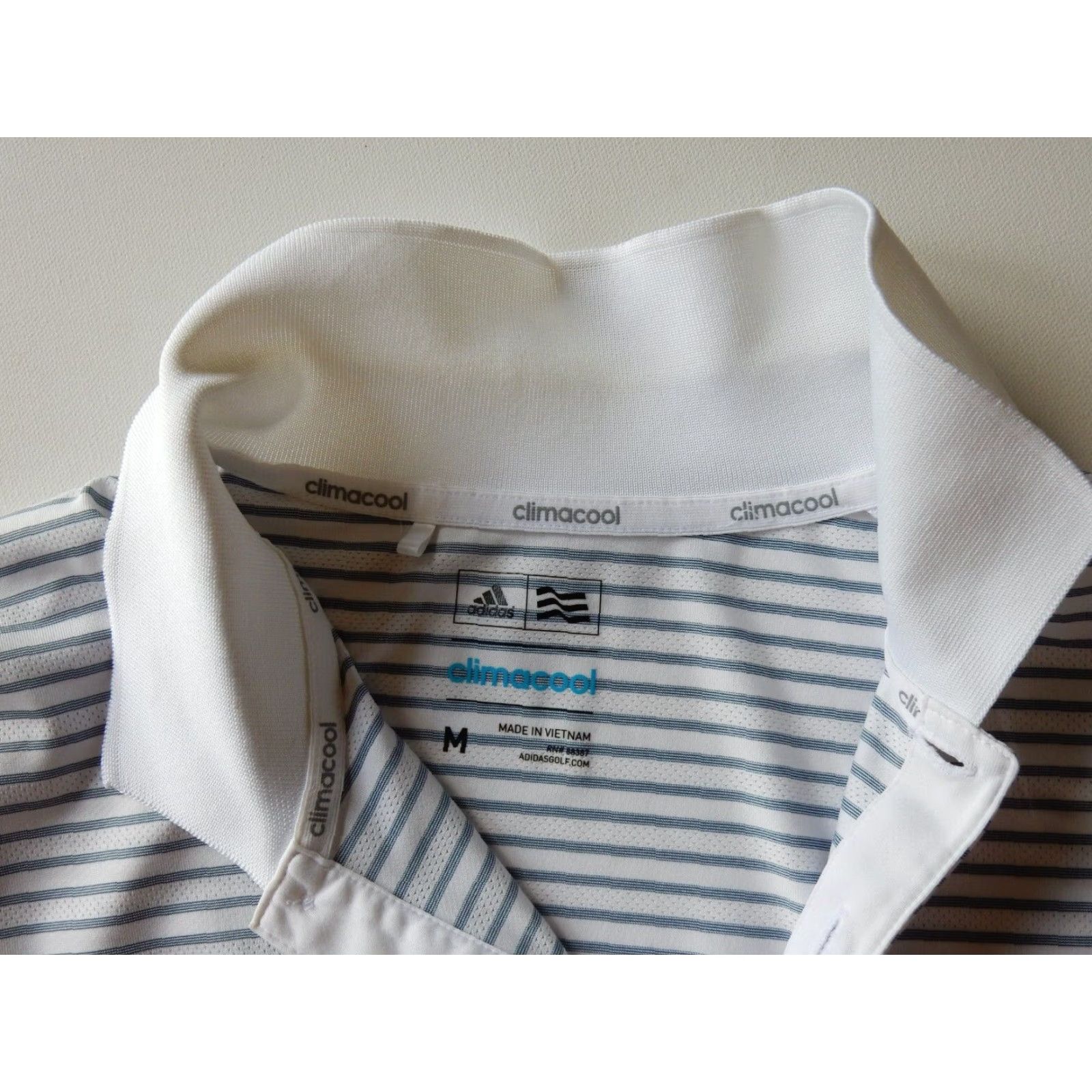 Adidas Adidas Polo Shirt Mens M Rocky Point Striped Short Sleeve Blue Size US M / EU 48-50 / 2 - 3 Thumbnail