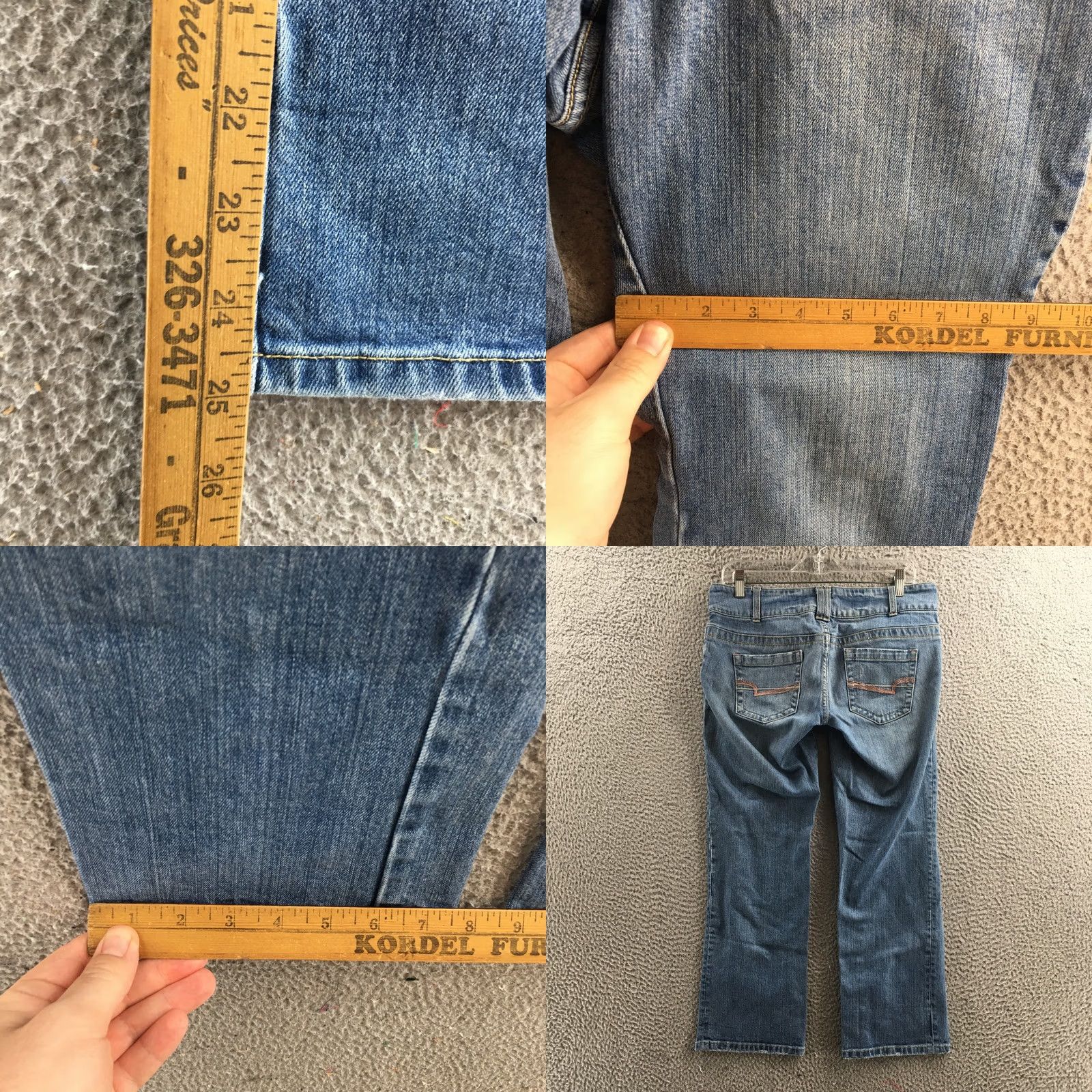 Vintage American Eagle Straight Leg Jeans Womens 10 Blue Denim Button Front Zip Fly Jeans Women 10 Blue Denim Belt 5-Pocket Solid Vintage No? Size 32" / US 10 / IT 46 - 8 Thumbnail