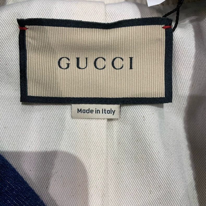 Gucci Gucci Blue denim cherry embroidered logo jacket 2503-Nextar Size US M / EU 48-50 / 2 - 4 Thumbnail