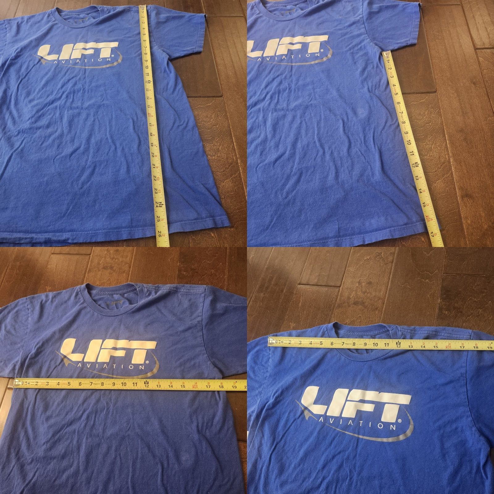 Vintage LIFT Aviation T Shirt Mens Large Blue Graphic Logo Tee Short Sleeve Casual Size US L / EU 52-54 / 3 - 8 Thumbnail