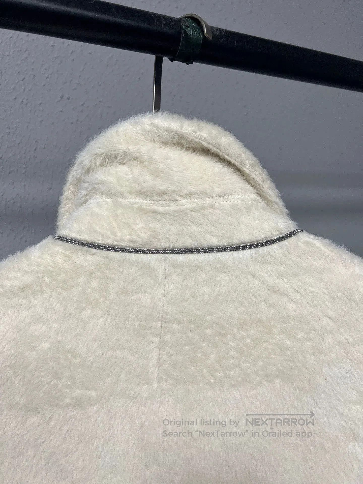 Brunello Cucinelli beige alpaca wool coat by Brunello Cucinelli. Size S / US 4 / IT 40 - 3 Thumbnail