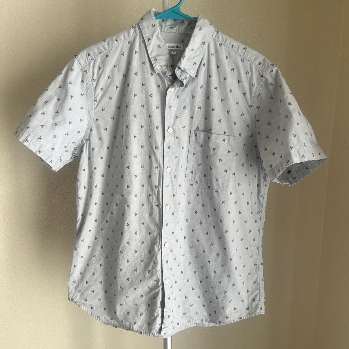 Steven Alan Steven Alan Short Sleeve Button Front Shirt Palm Tree Size L Size US L / EU 52-54 / 3 - 2 Thumbnail