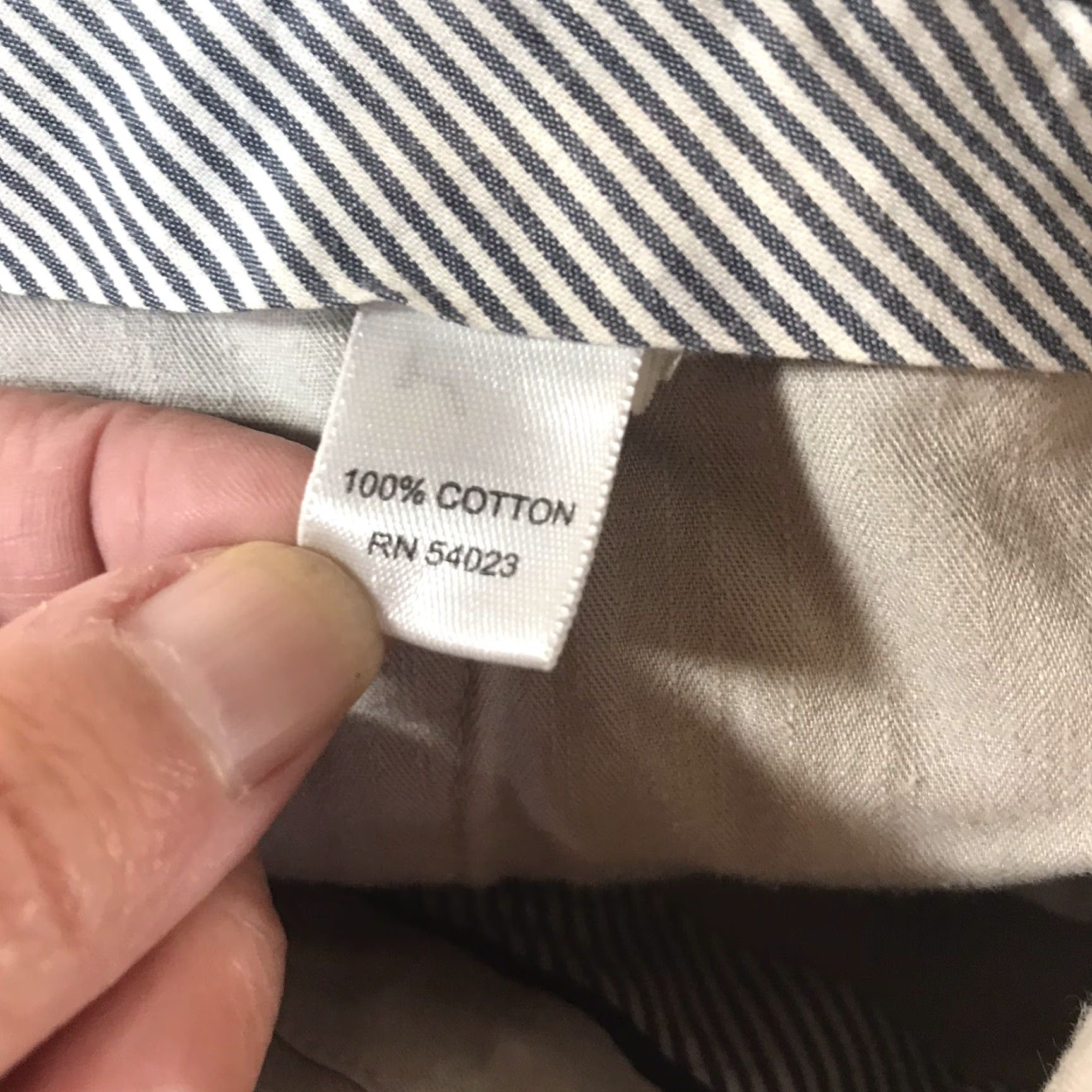Banana Republic Banana Republic Gavin Chino Pants Beige Solid Regular Fit Mens Size 33X34 Size US 33 - 5 Thumbnail