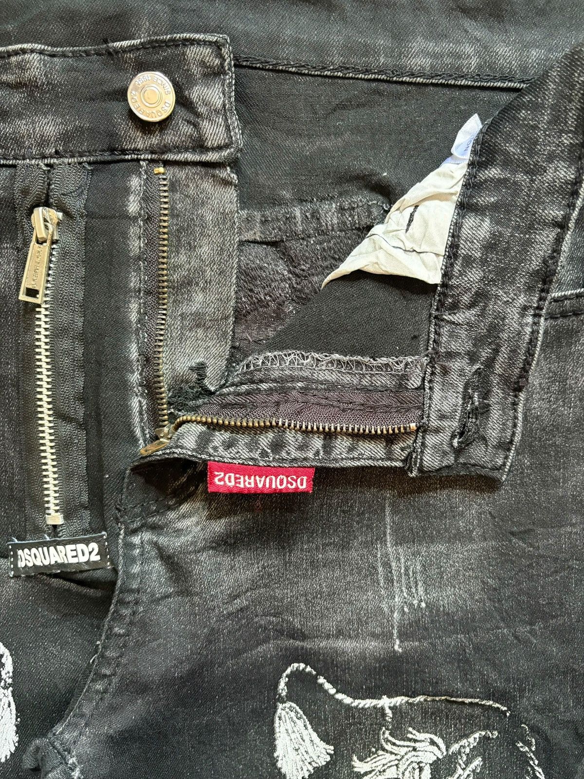 Dsquared2 Vintage Dsquared "Twins Brothers" Distressed Skinny Jeans Size US 31 - 9 Thumbnail