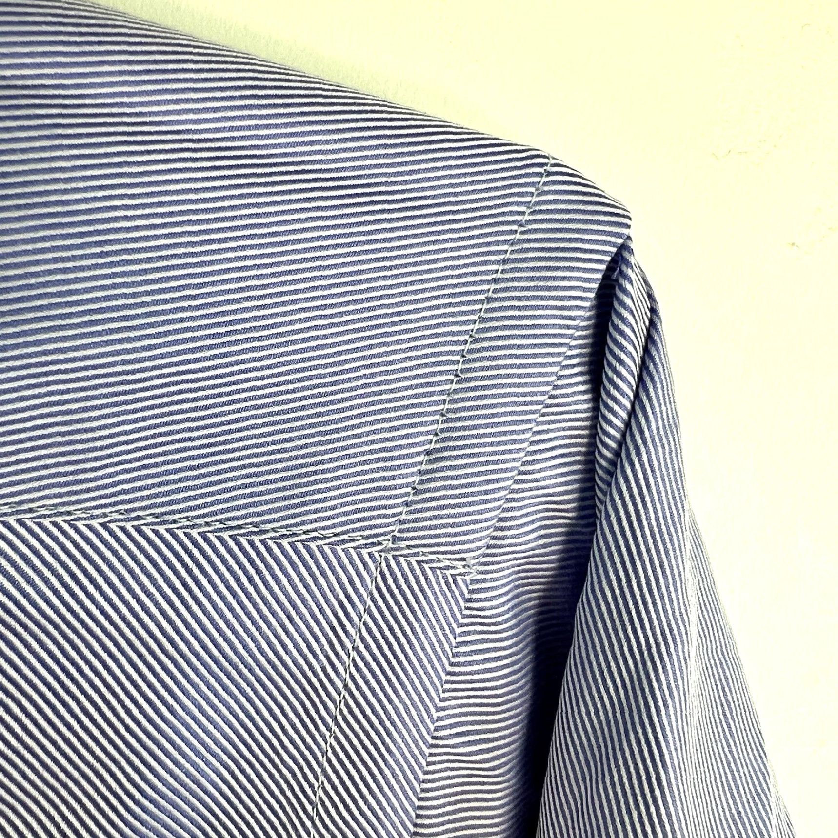 Vintage VINTAGE Apposta Men's Dress Shirt Cotton Striped Button-Up 4XL Blue Italian Theme Size US XXL / EU 58 / 5 - 2 Thumbnail