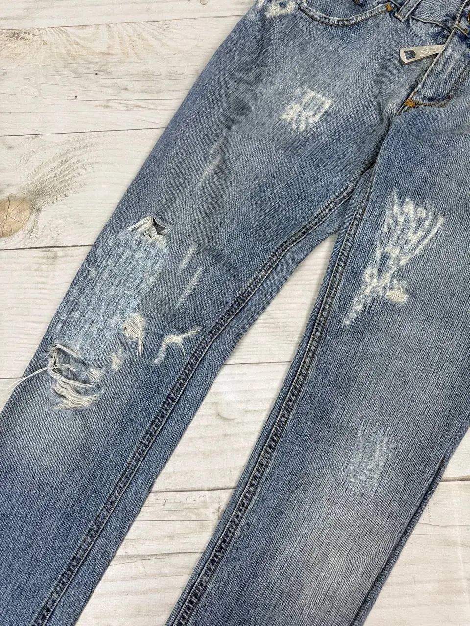 Dolce & Gabbana Vintage Dolce Gabbana Faded Distressed Denim Jeans Big Logo Size US 34 / EU 50 - 6 Thumbnail