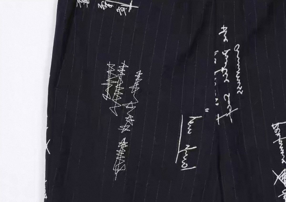 Other Black Embroidered Streetwear Pants – Abstract Script Size US 30 / EU 46 - 4 Thumbnail