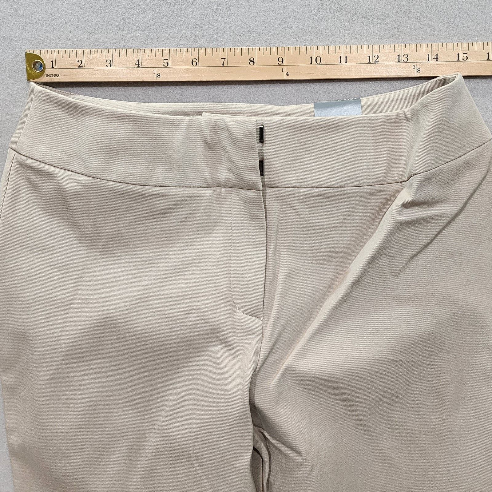 Chicos Chico's Original Straight Leg Trousers Women Size 10 Tan New Size 32" / US 10 / IT 46 - 6 Thumbnail