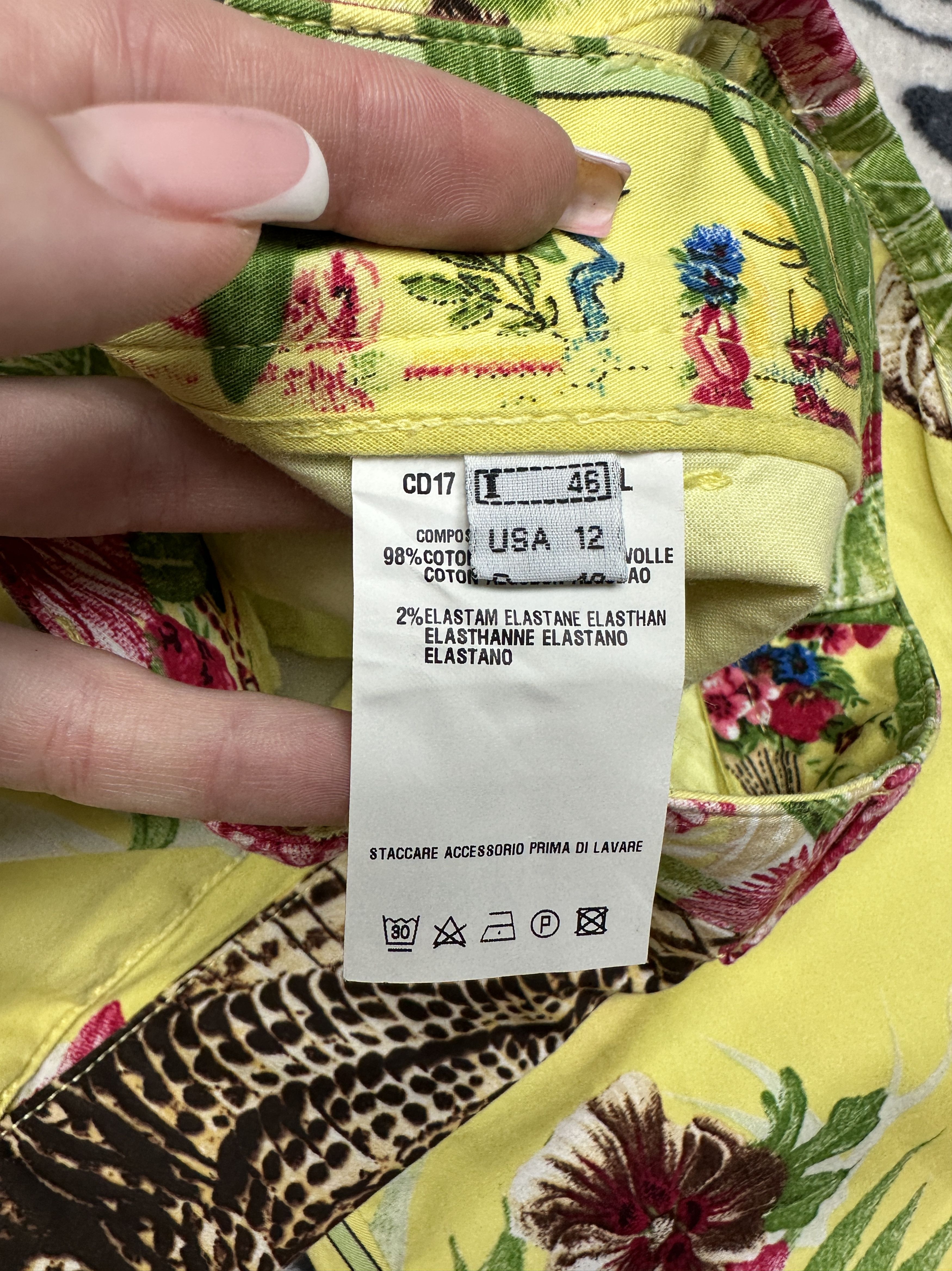 Roberto Cavalli Class Roberto Cavalli Vintage Womens Printed Pants Size 34" / US 12 / IT 48 - 4 Thumbnail