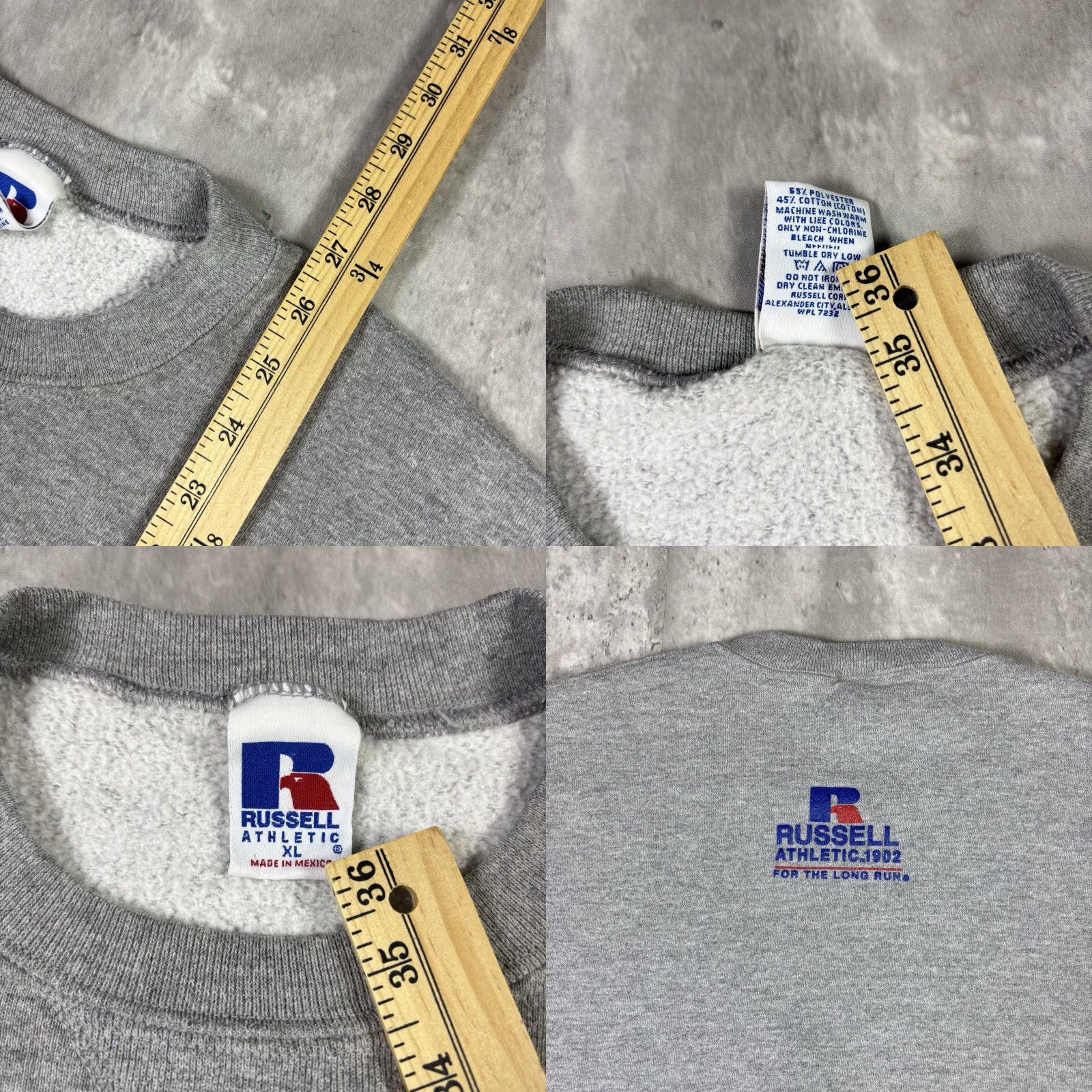 Russell Athletic VINTAGE Russell Athletic Blue Mountain Crewneck Promo Sweatshirt XL Men Gray Cotton Fleece Graphic Print Logo College Basketball Pullover Size XL Size US XL / EU 56 / 4 - 8 Thumbnail