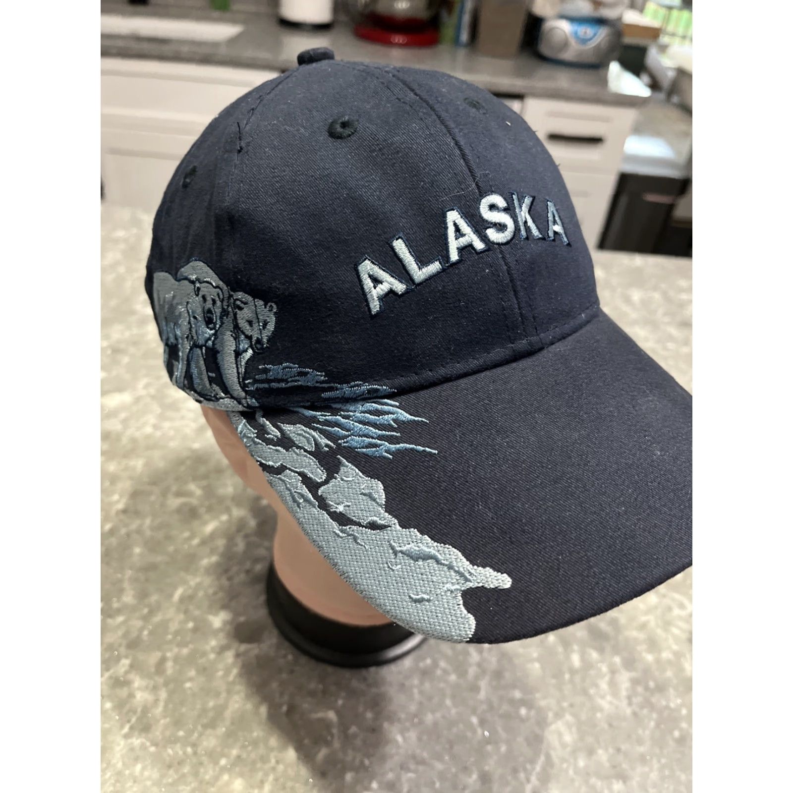 Vintage VINTAGE Artic Circle Enterprises Baseball Cap Blue Embroidered Polar Bears Adjustable Men Canvas Cotton Size ONE SIZE - 2 Thumbnail