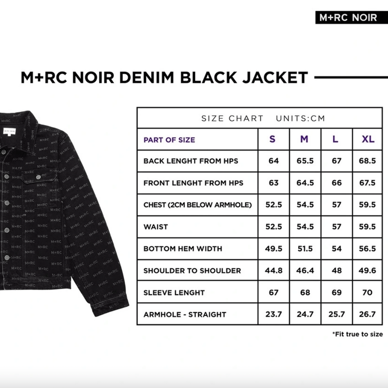 M+Rc Noir 💚 SS19 M+RC Noir Logo Denim Black Jacket Medium NEW Size US M / EU 48-50 / 2 - 5 Thumbnail