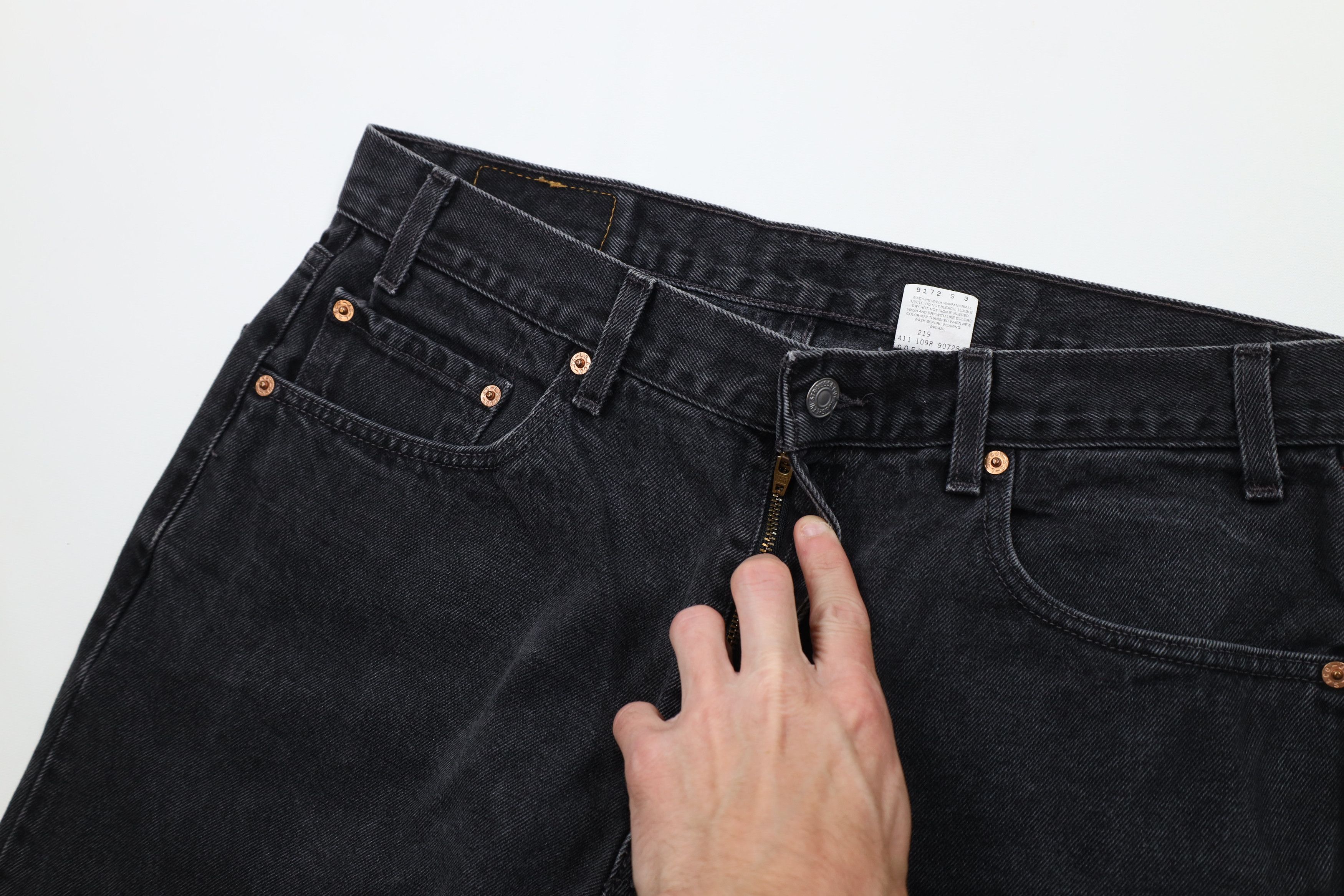 Levi's Vintage 90s Levis 550 Relaxed Fit Denim Jeans Black Cotton Size US 36 / EU 52 - 7 Thumbnail